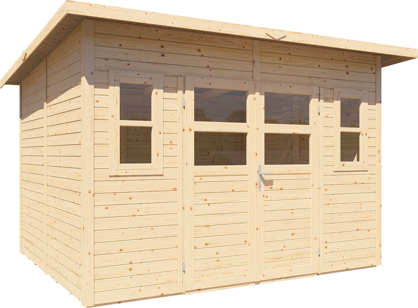 Gartenhaus Felix 4 naturbelassen 293 x 244 cm