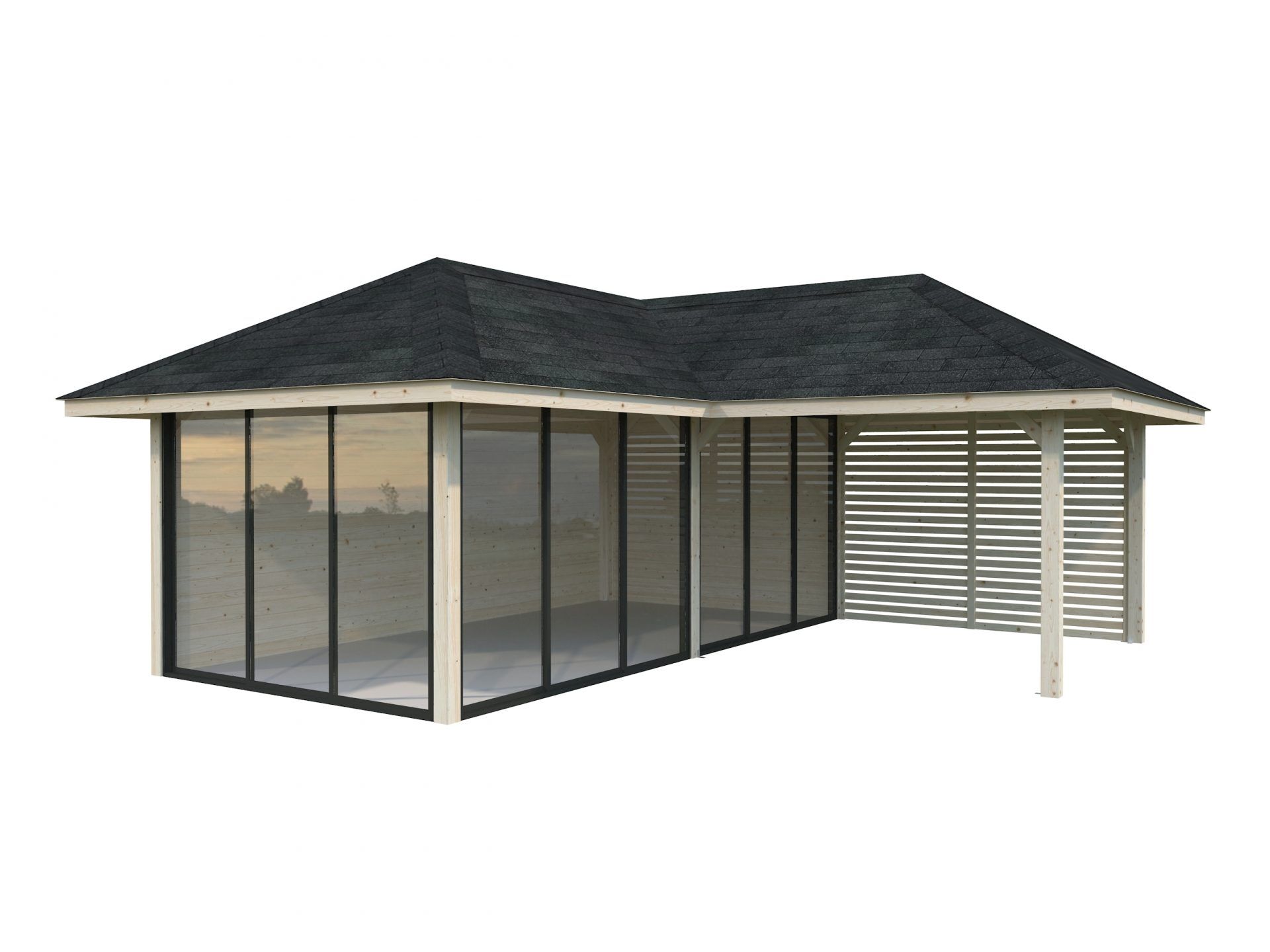 Palmako Pavillon Bianca 24,9 m2 Set 214 Slide