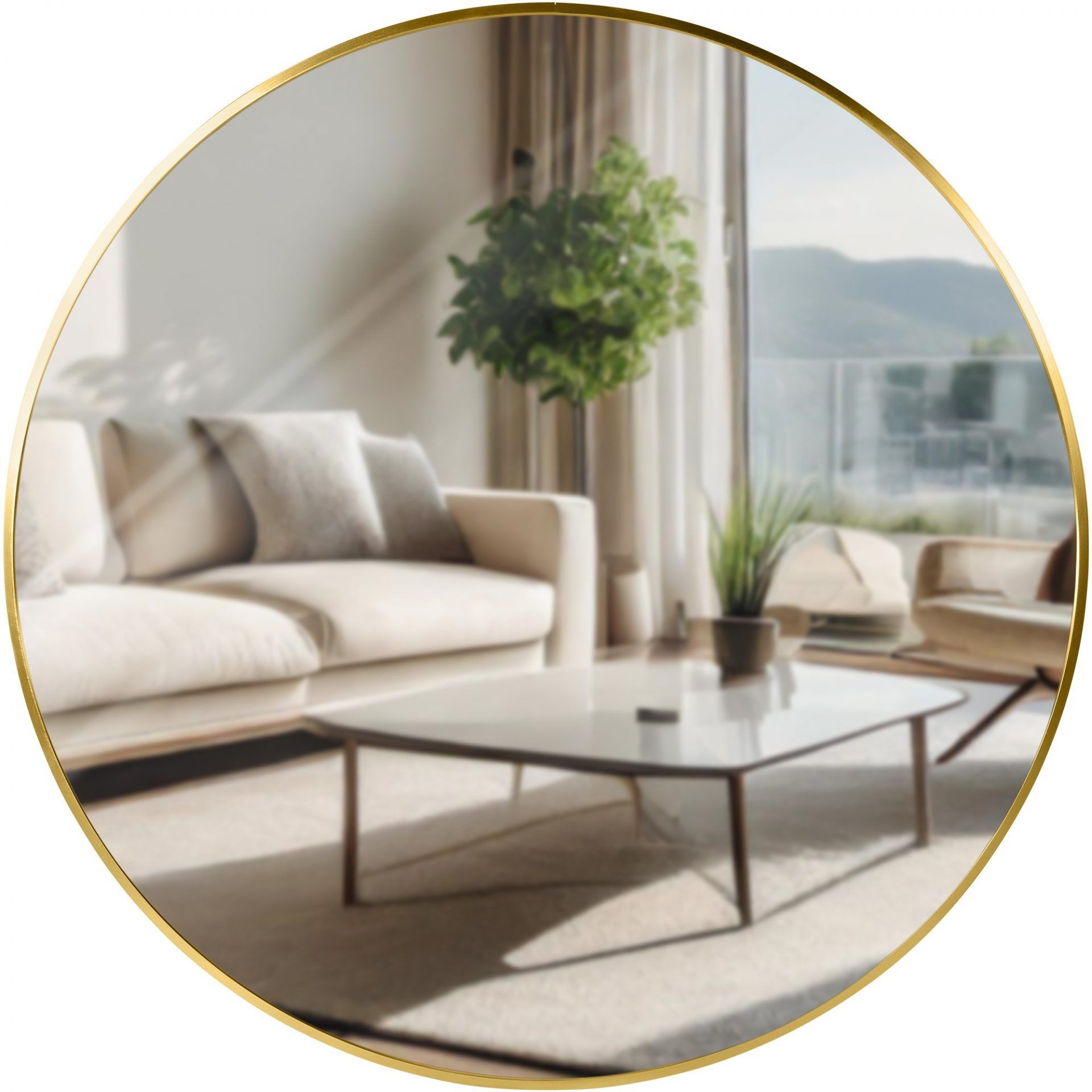 Wandspiegel Elsie XL, gold glanz