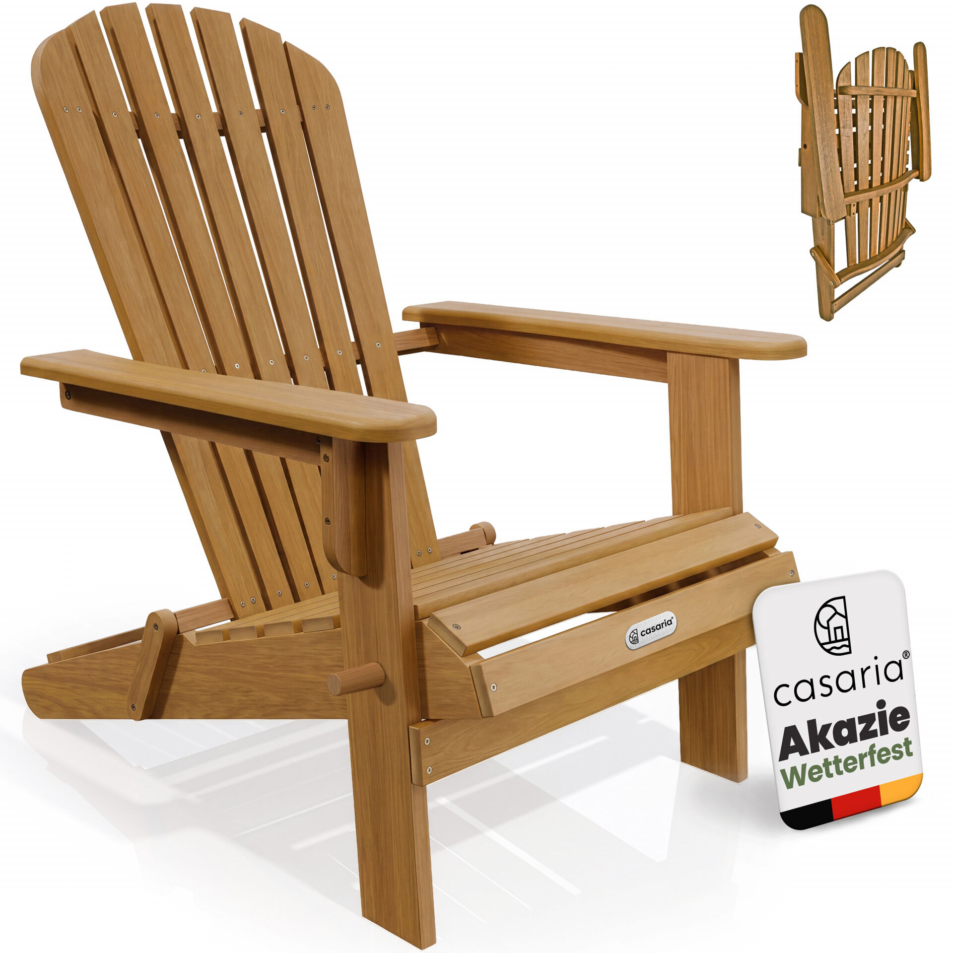 Liegestuhl Adirondack Akazienholz klappbar