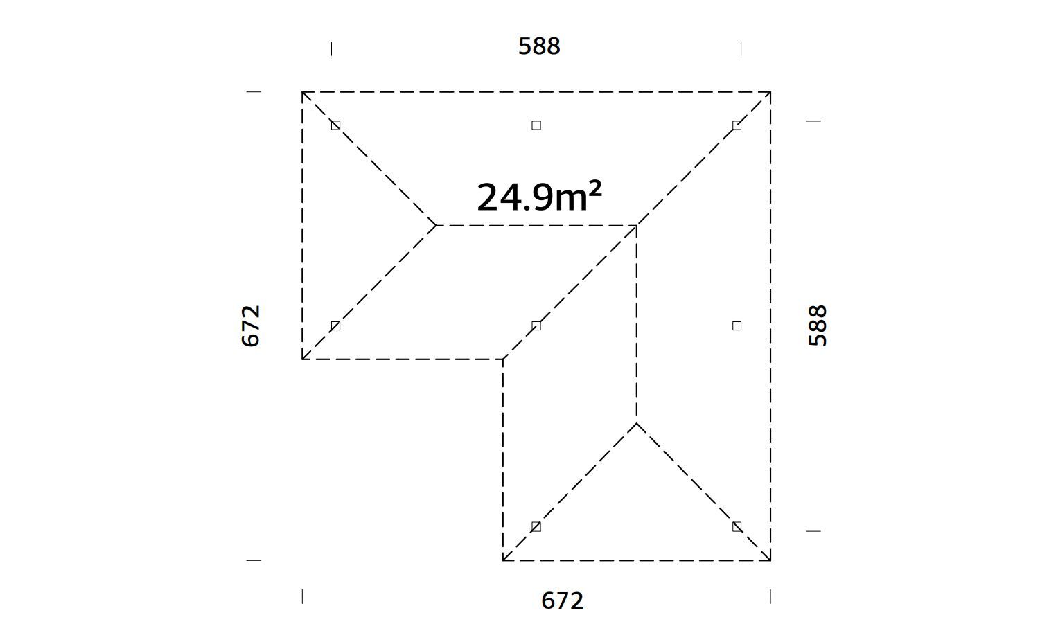 Palmako Pavillon Bianca 24,9 m2