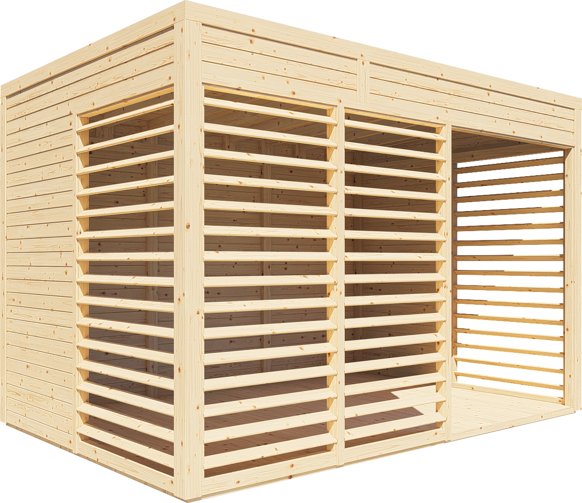 Gartenhaus Pergola Modern Art 2 naturbelassen 337 x 234 cm