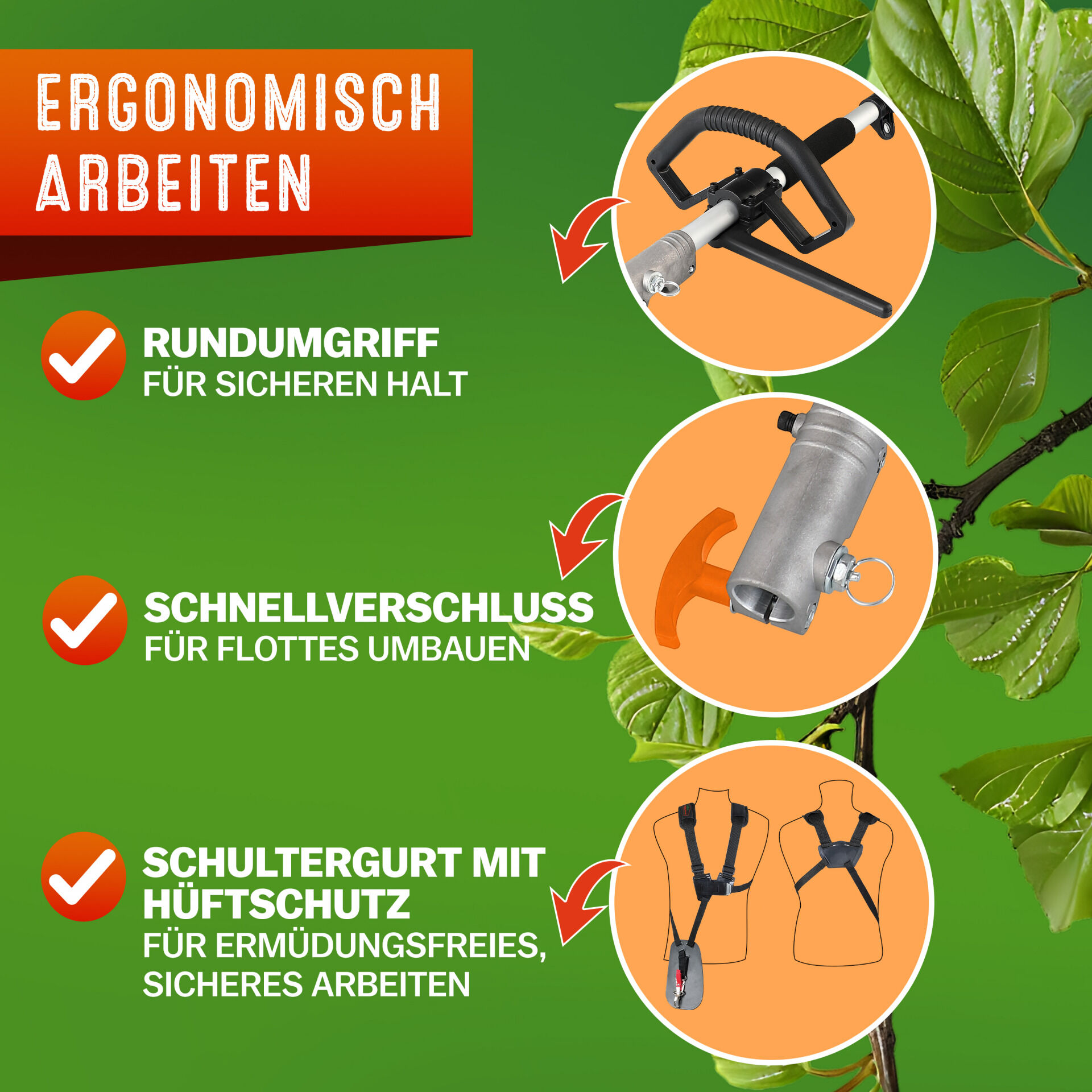 Benzin Multiwerkzeug 5in1 inkl Zubehör