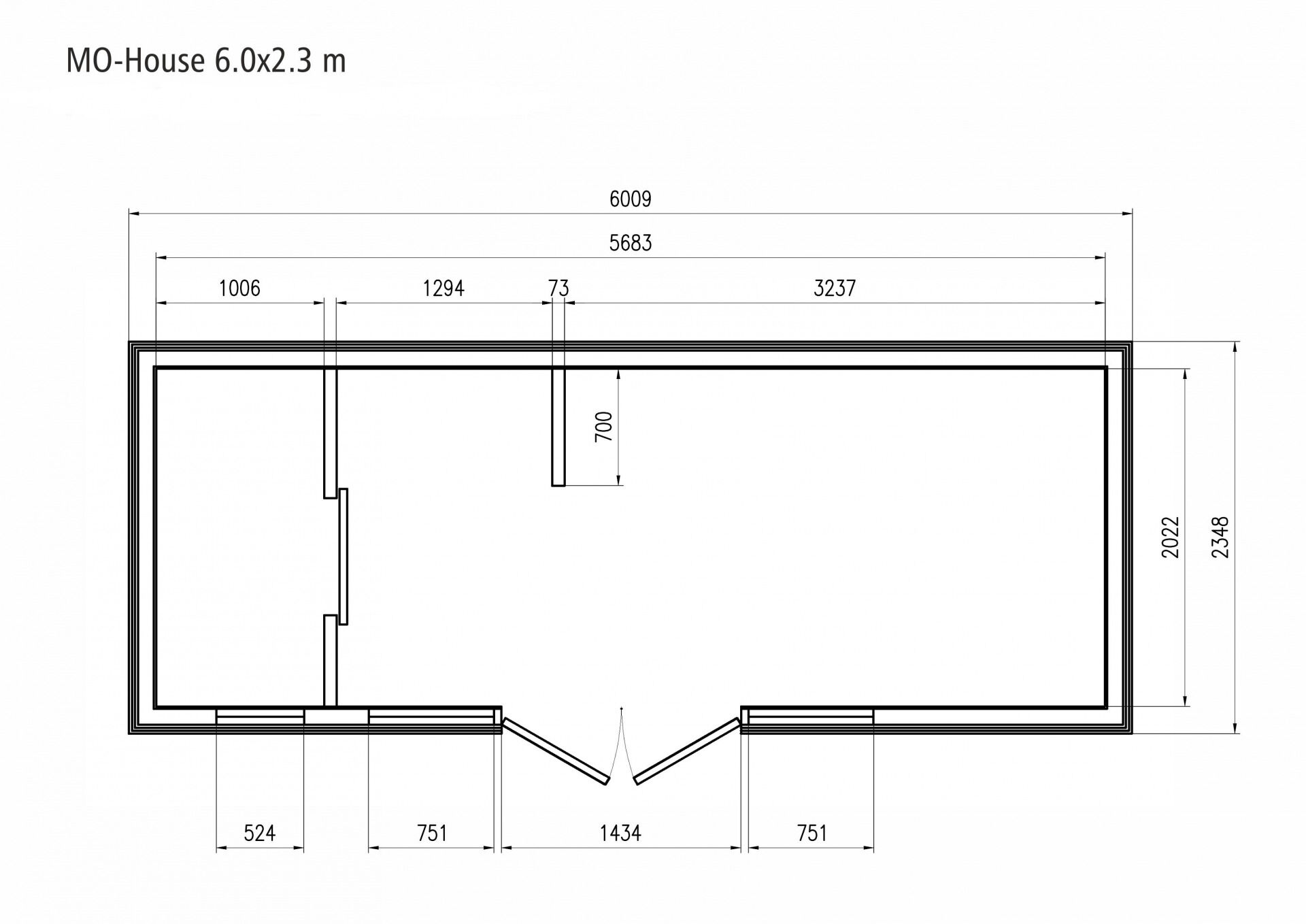 Mobilhaus Tinyhaus 2,3 x 6,0 m