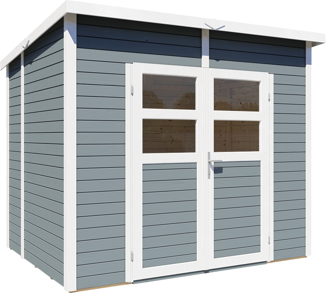 Gartenhaus Felix 2 hellgrau 239 x 181 cm