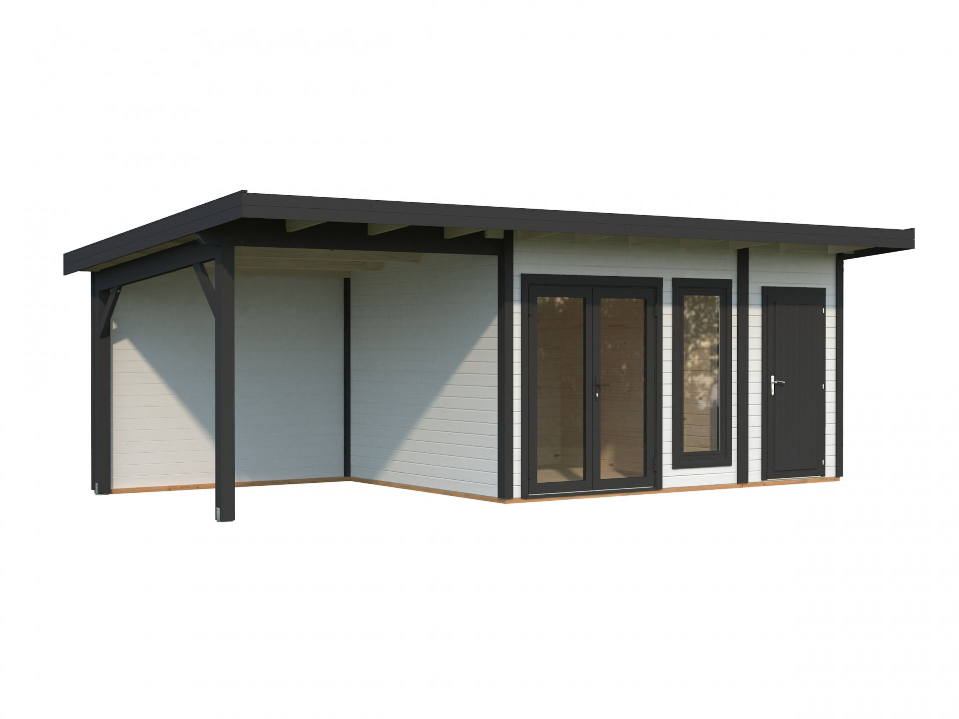Palmako Pultdach Gartenhaus Aurelia 12,4+7,9 m²