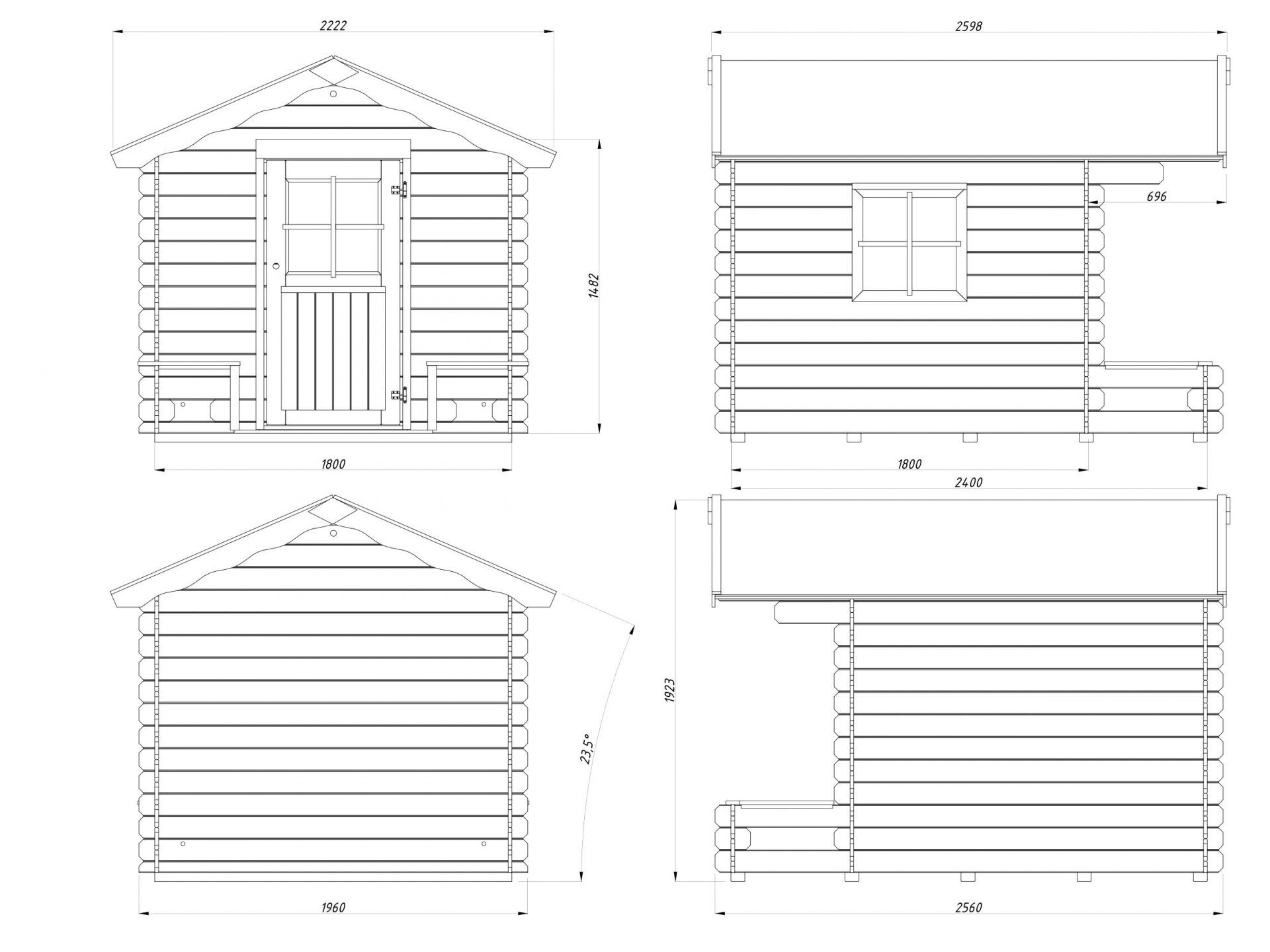 Palmako Kinderspielhaus Stina 3,1 m²