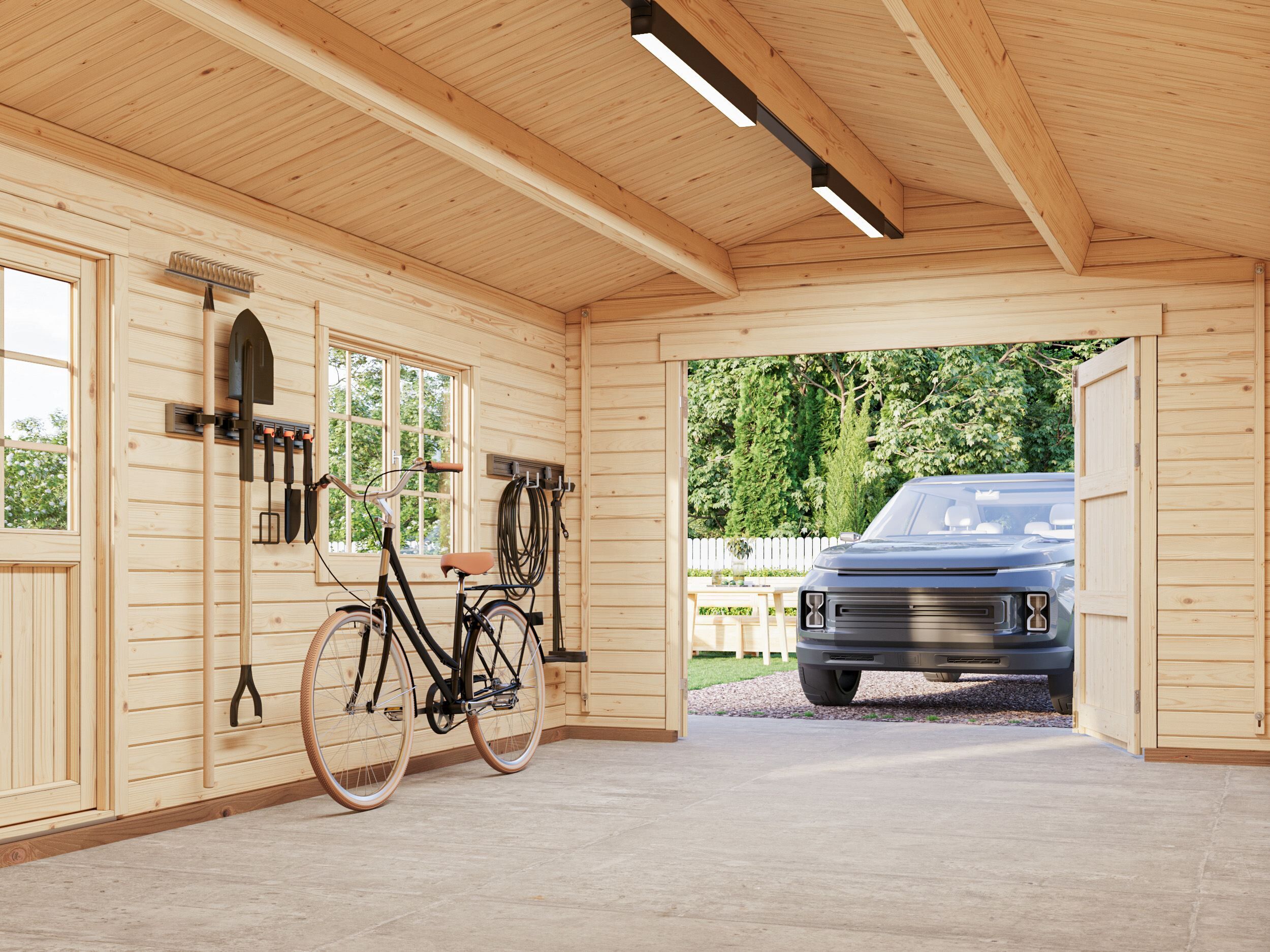 Palmako Holzgarage Roger 19,0 m² mit Holztor