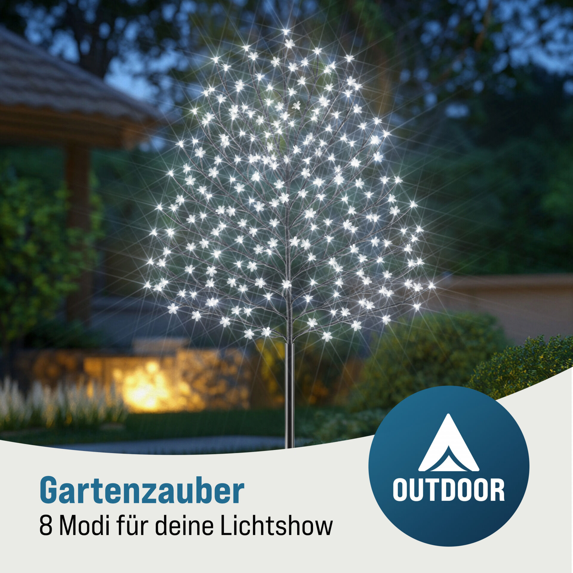 Kirschblütenbaum Kaltweiß 180cm In-/Outdoor + Fernbedienung