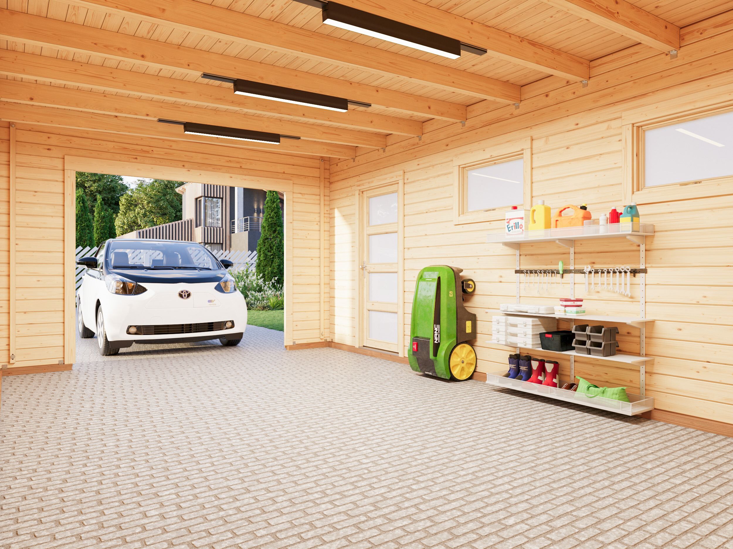 Flachdach Holzgarage Rasmus 19,0 m²