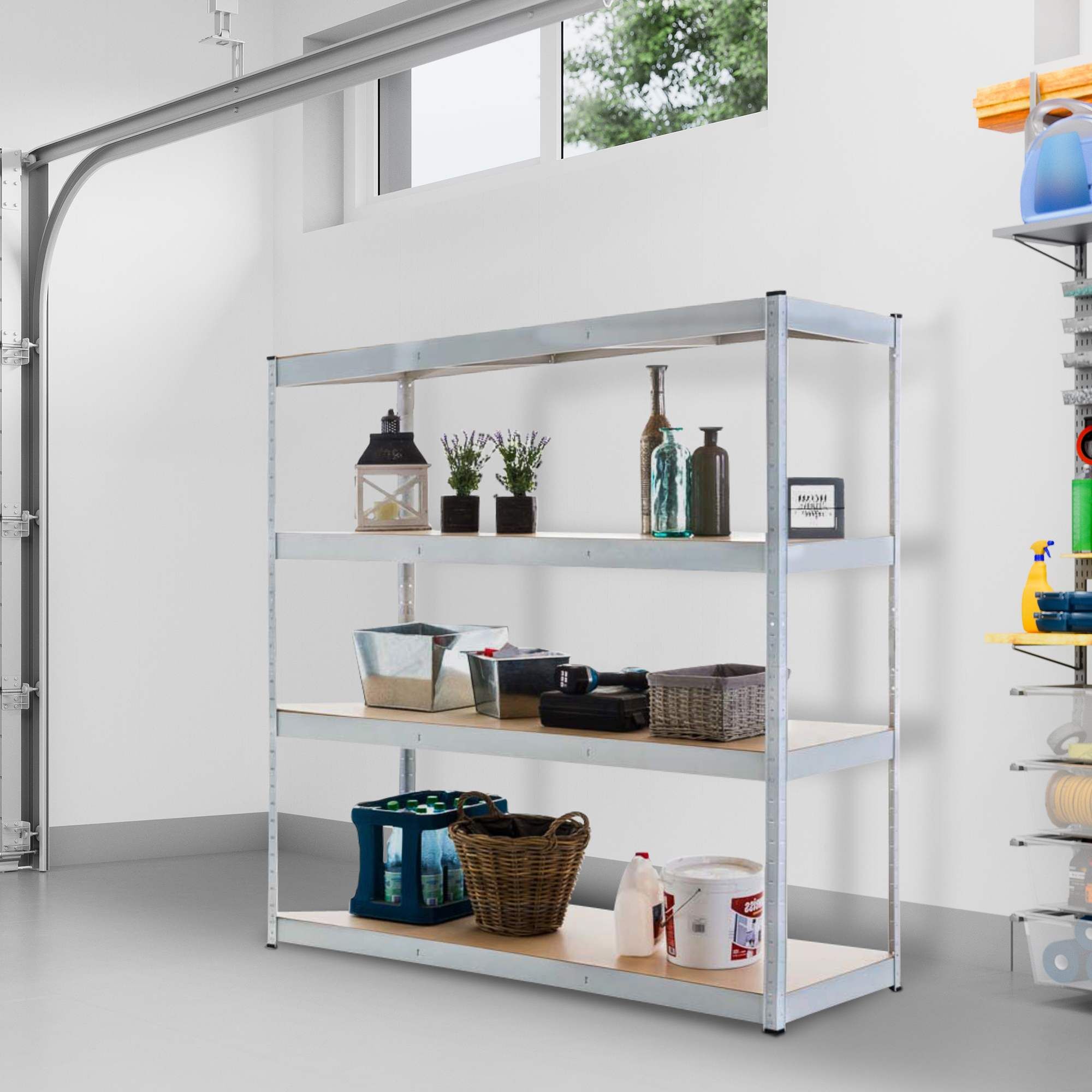 Schwerlastregal 160x60x180 cm, weiß