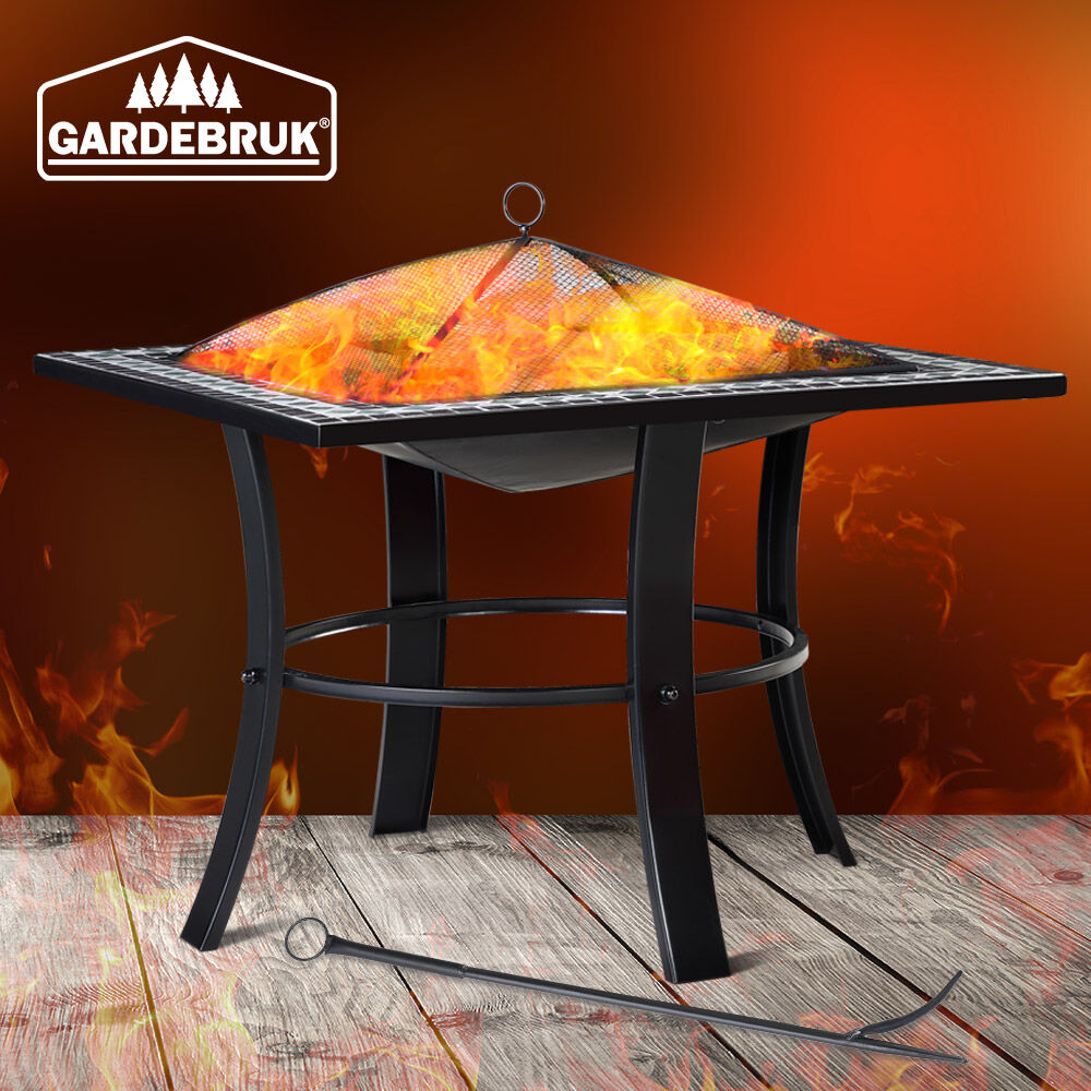 Feuerschale Mosaik Runedak Stahl 76x76cm