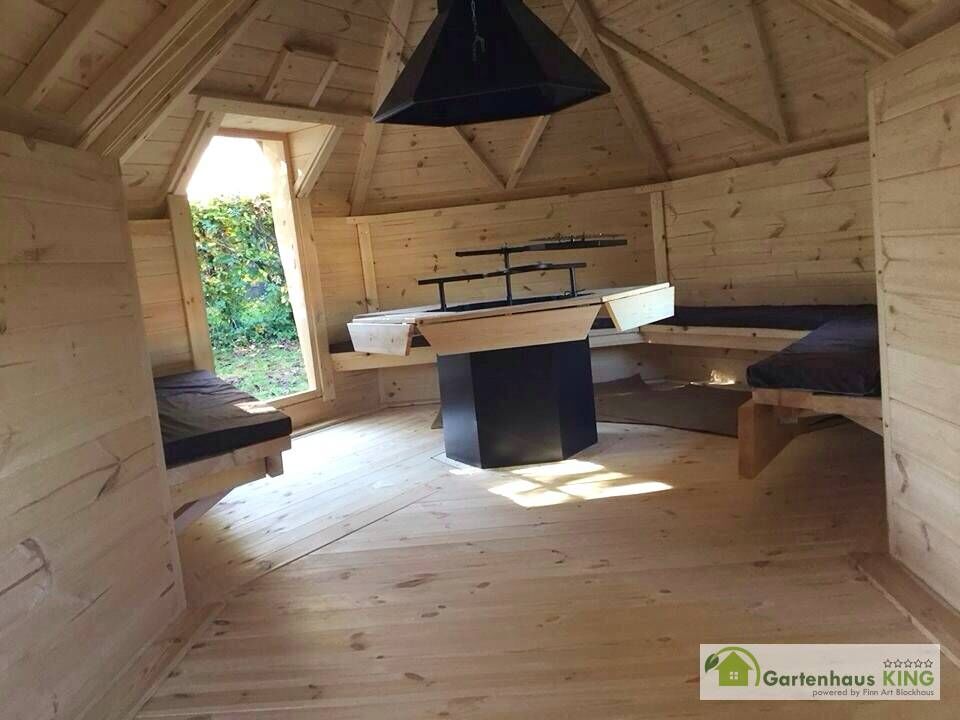 Finn Art Grillkota Elegance 9,2 m² mit 1,8m Anbau Innenansicht