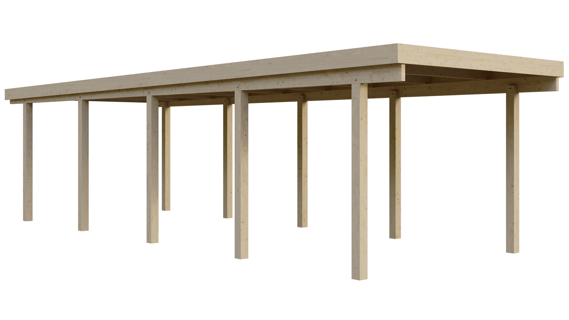 Carport Holz 310x900cm Fichte