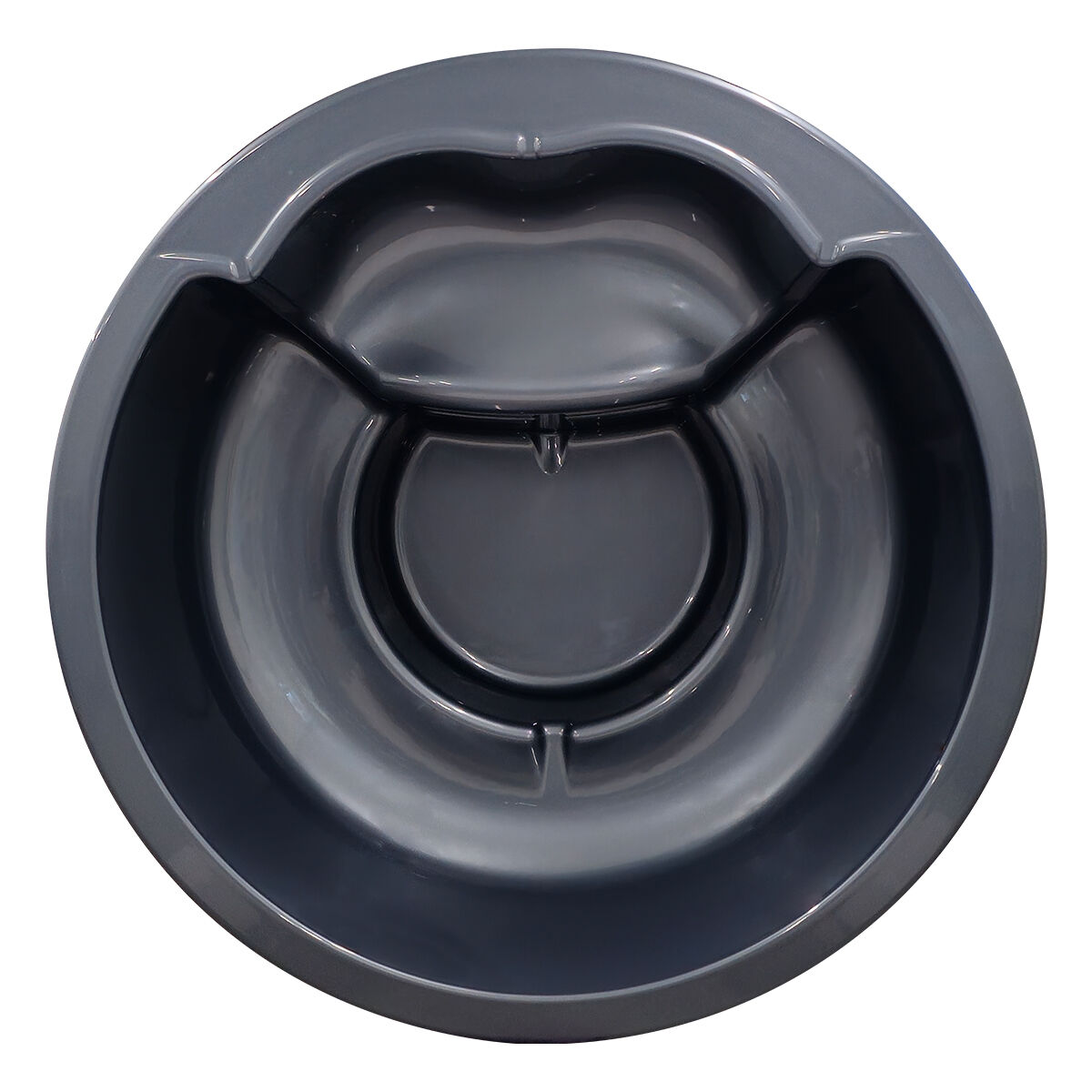 Badefass 200 Prestige rund Thermoholz mit Holzofen, ohne Deckel, Grau, V2A