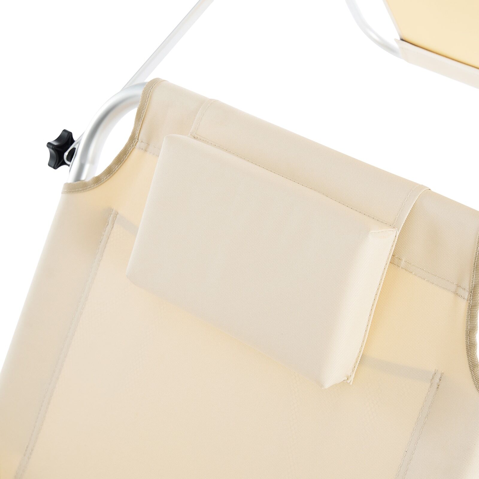 Gartenliege Kreta Beige Alu mit Rollen