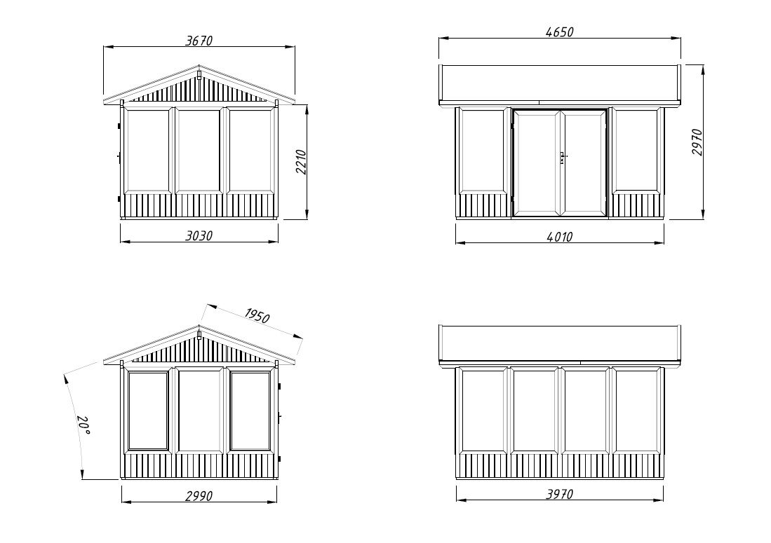 Palmako Glashaus Isabella 10,9 m2