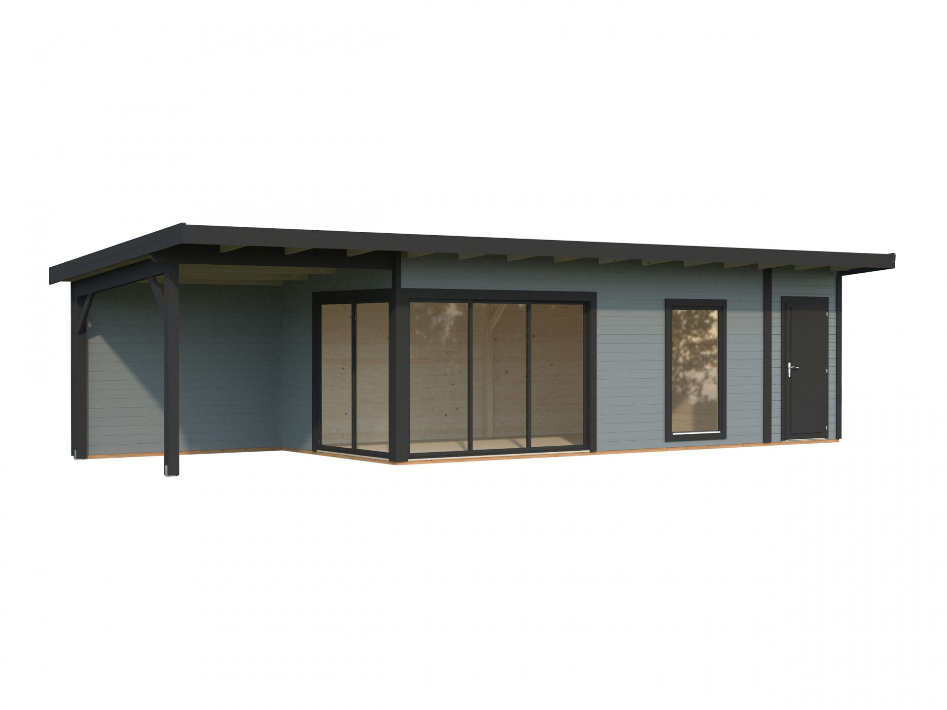 Palmako Pultdach Gartenhaus Andrea 21,1+7,9 m² Slide