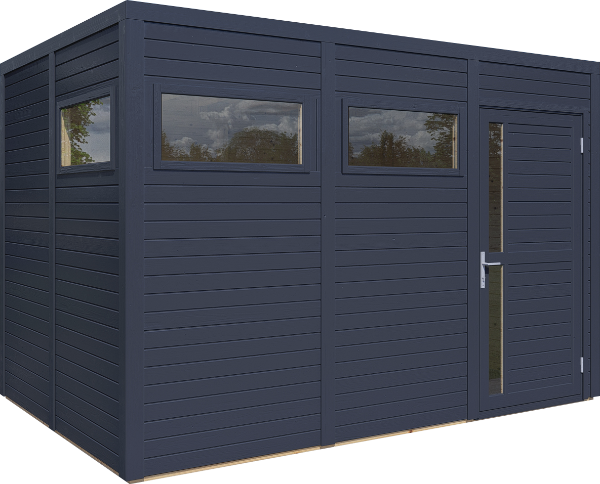Gartenhaus Cubus 3 Anthrazit 337 x 234 cm