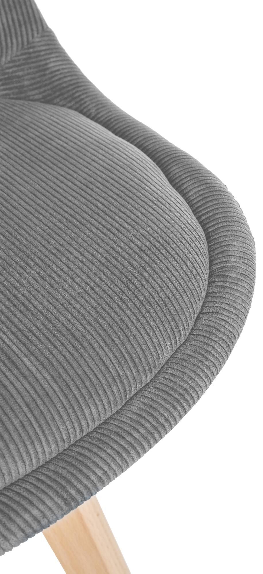 4er Set Stuhl Linares Cord, grau