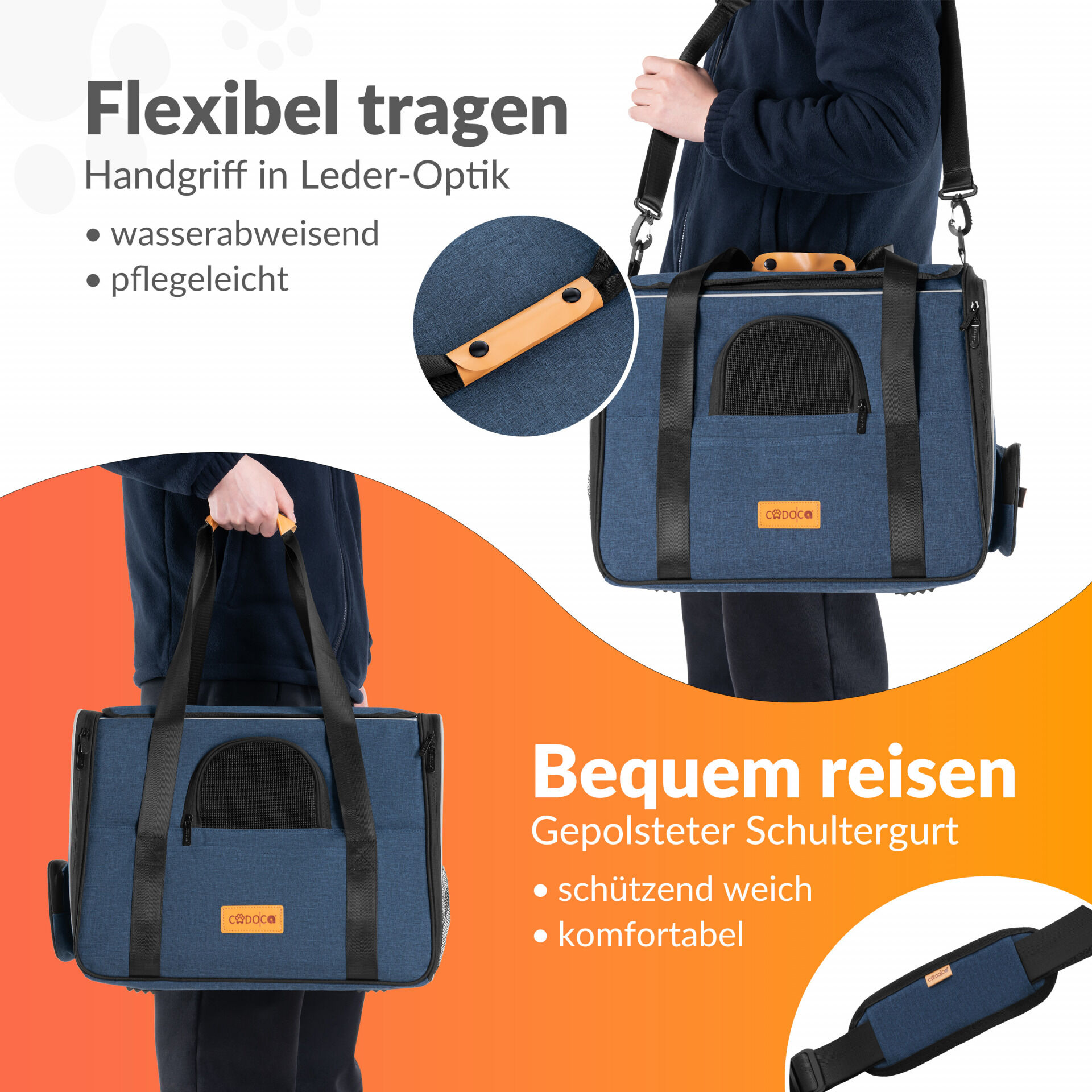 Katzentransportbox Blau 44x34x31cm bis 20kg