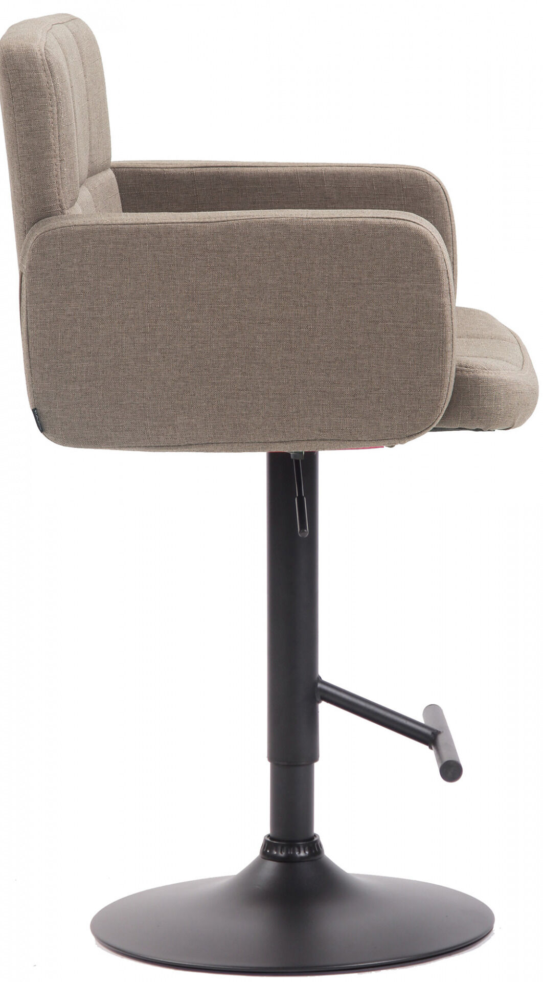 Barhocker Los Angeles, Stoff schwarz, taupe