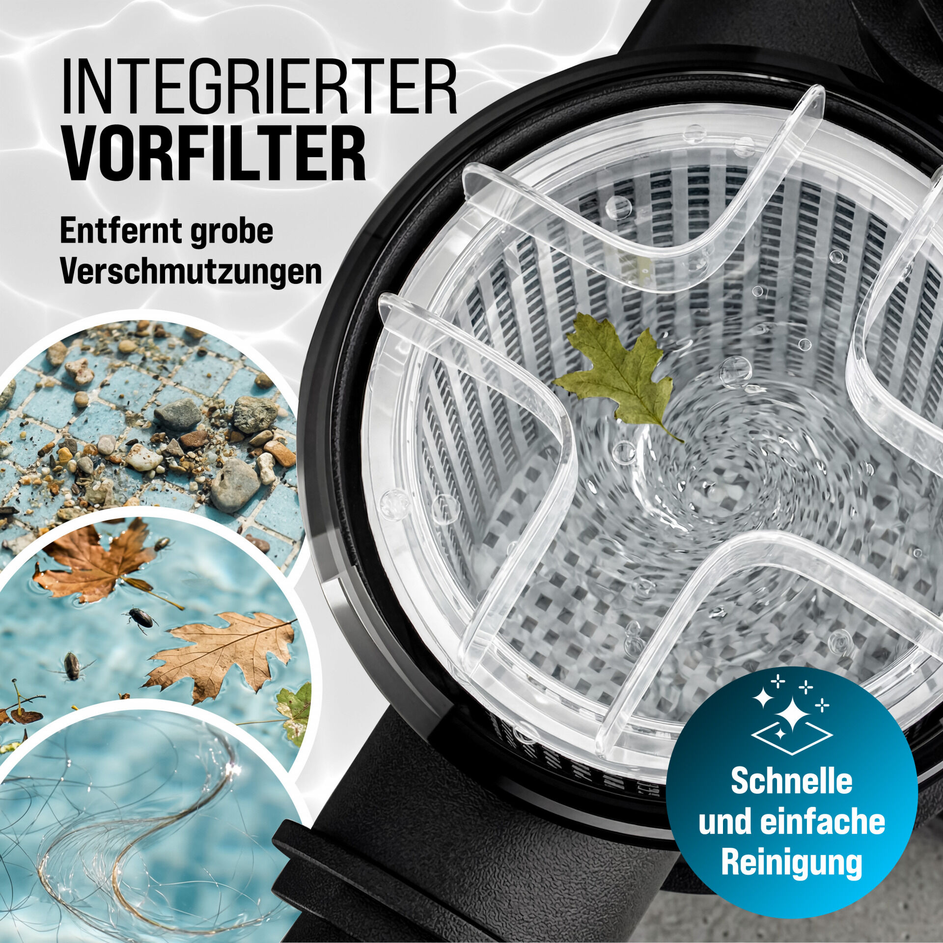 Pumpe Sandfilteranlagen 10980 L/h inkl Vorfilter