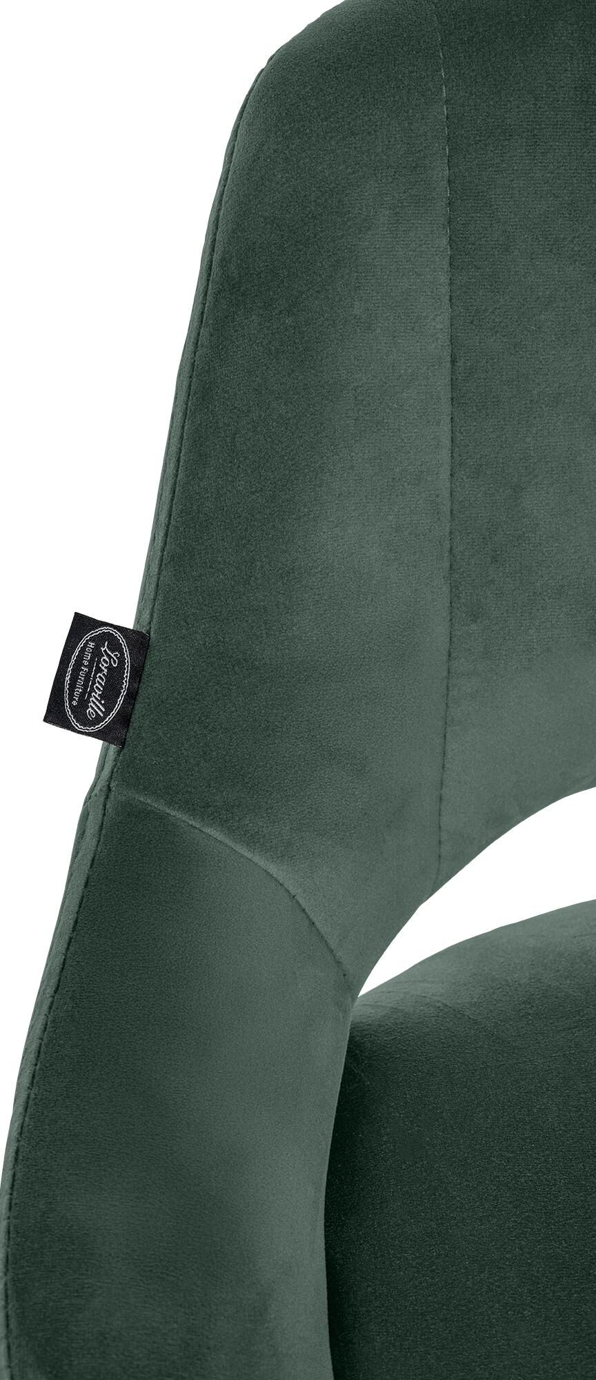 Barhocker Milet Samt chrom, grün