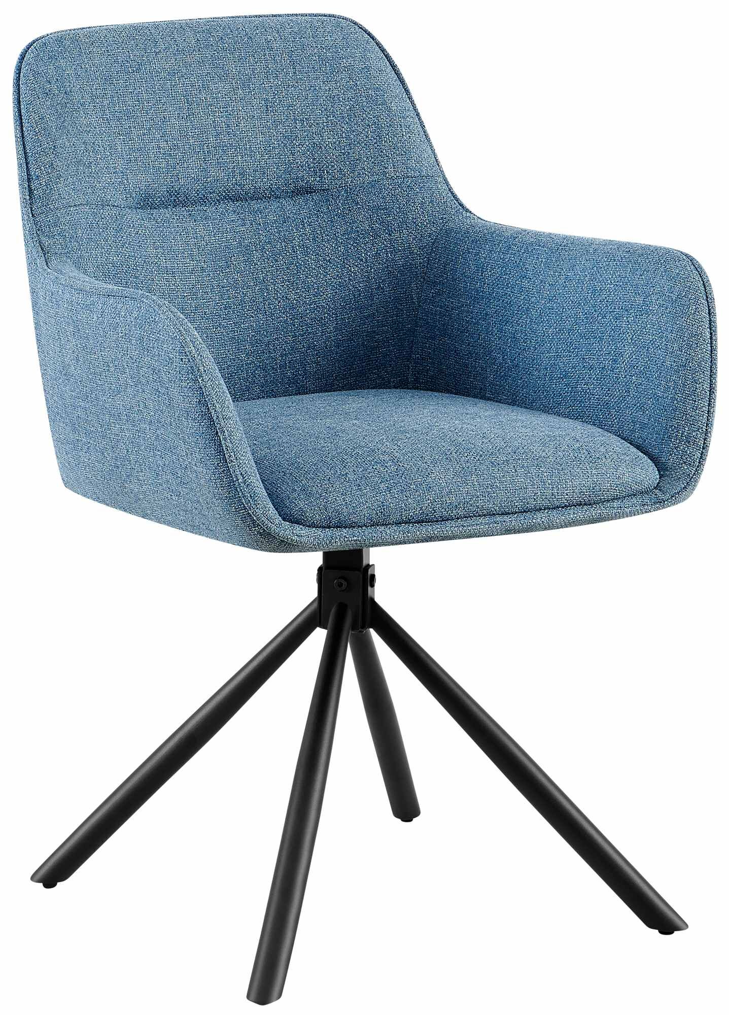 Stuhl Tipton Stoff, blau