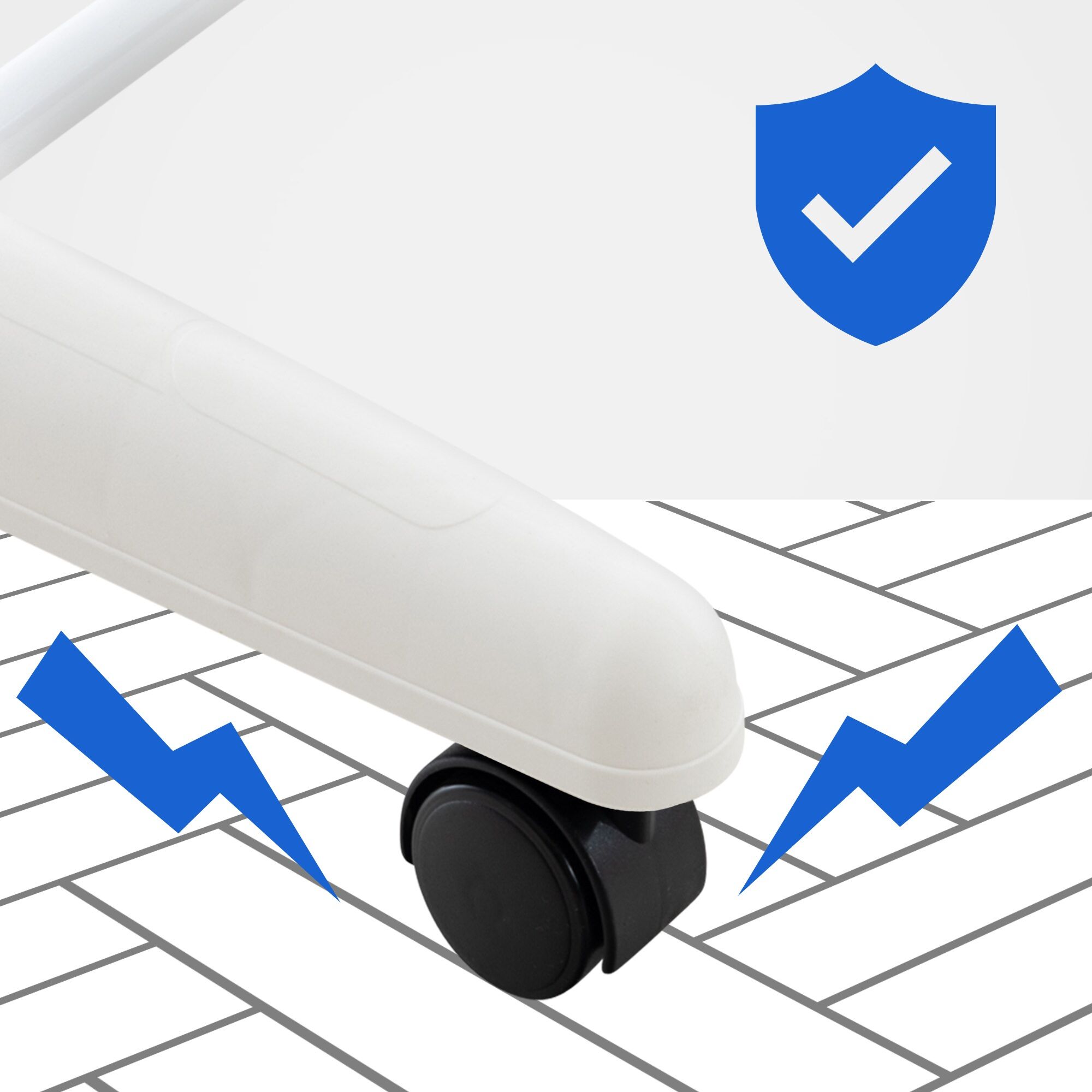 Standspiegel Nane Oval, weiß