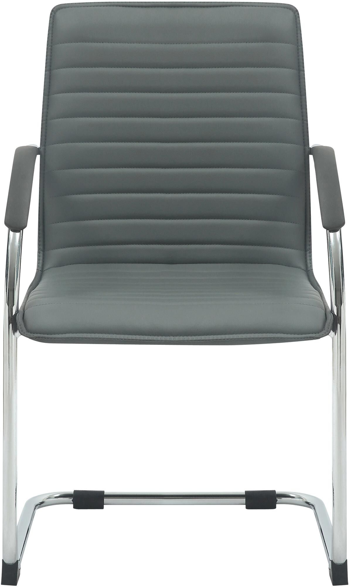 Besucherstuhl Tira Kunstleder, grau