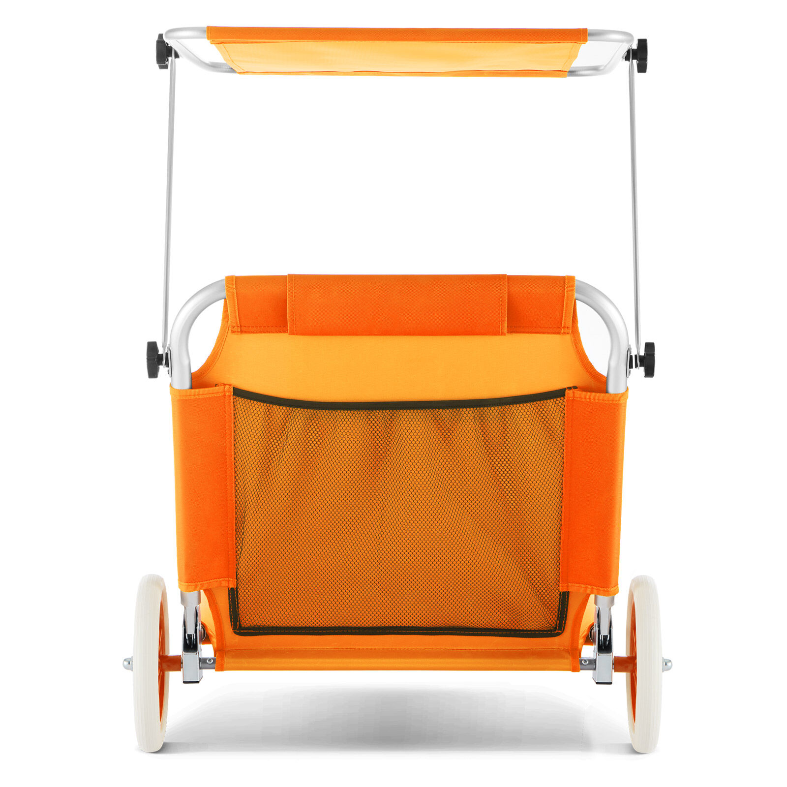 Gartenliege Kreta Orange Alu mit Rollen