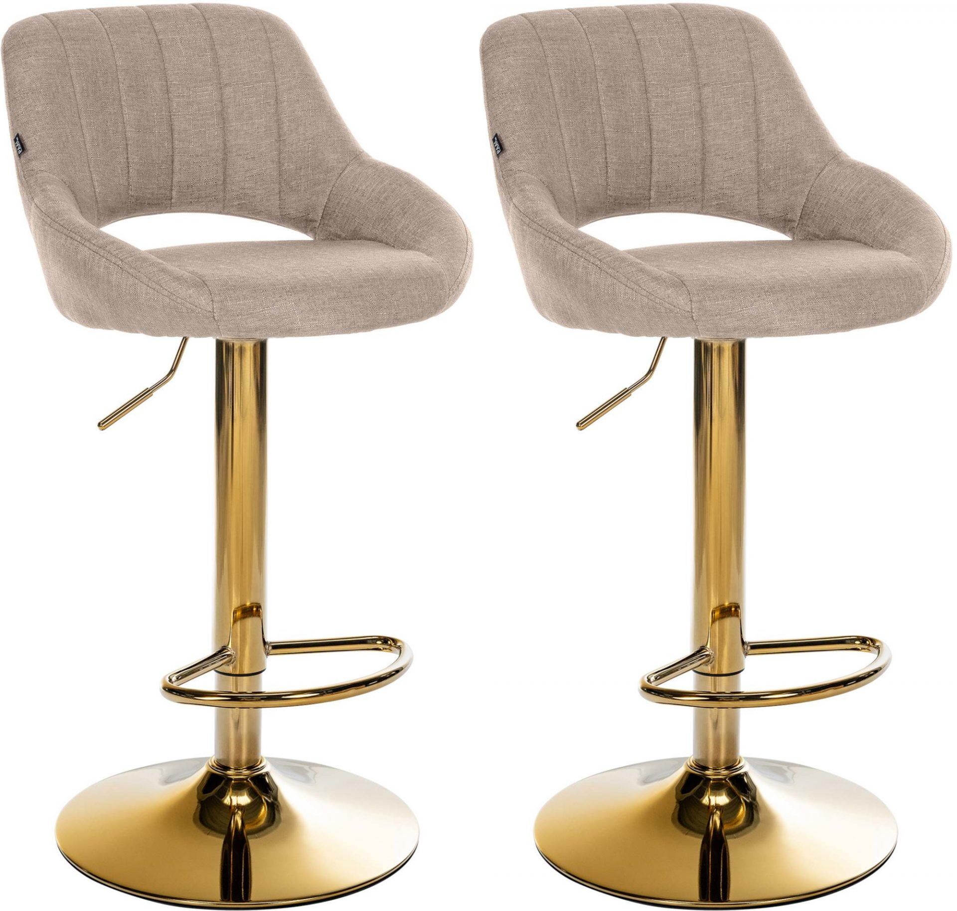 2er Set Barhocker Milet Stoff G, taupe