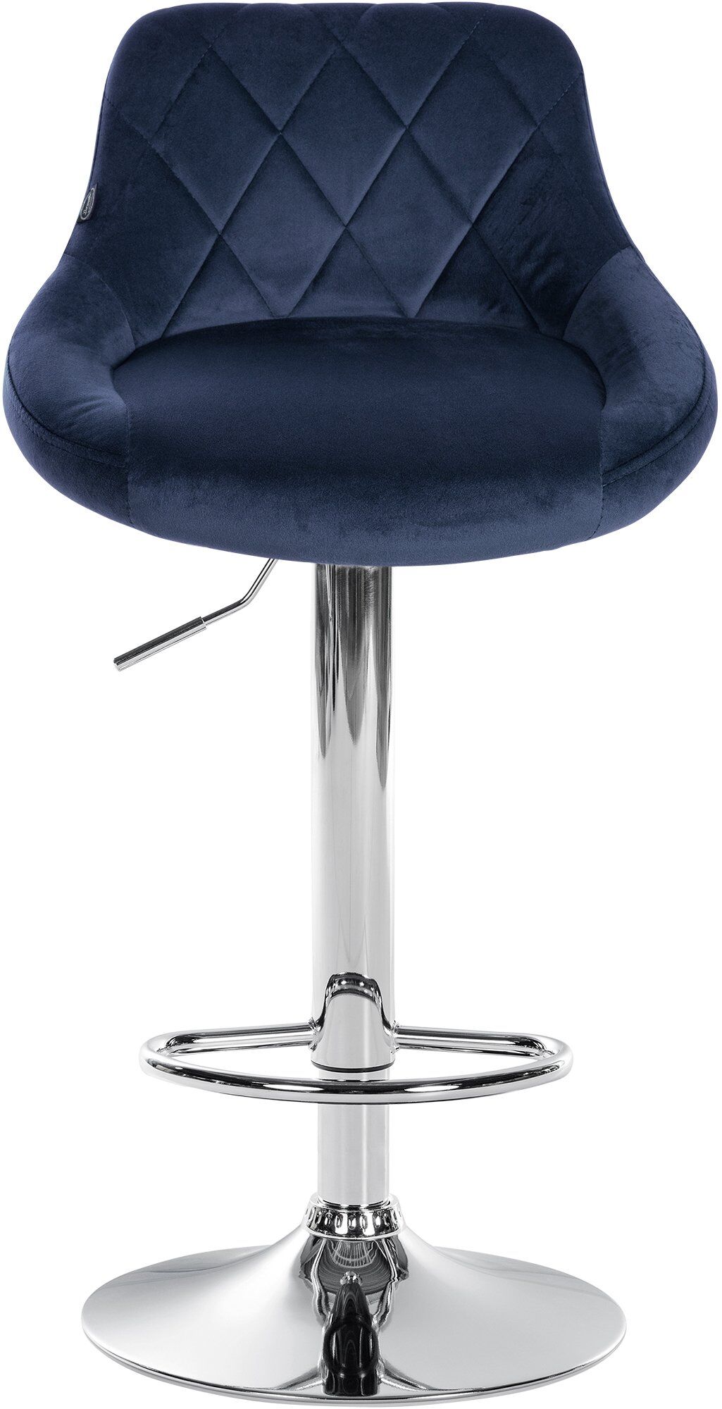 Barhocker Lazio Samt chrom, blau