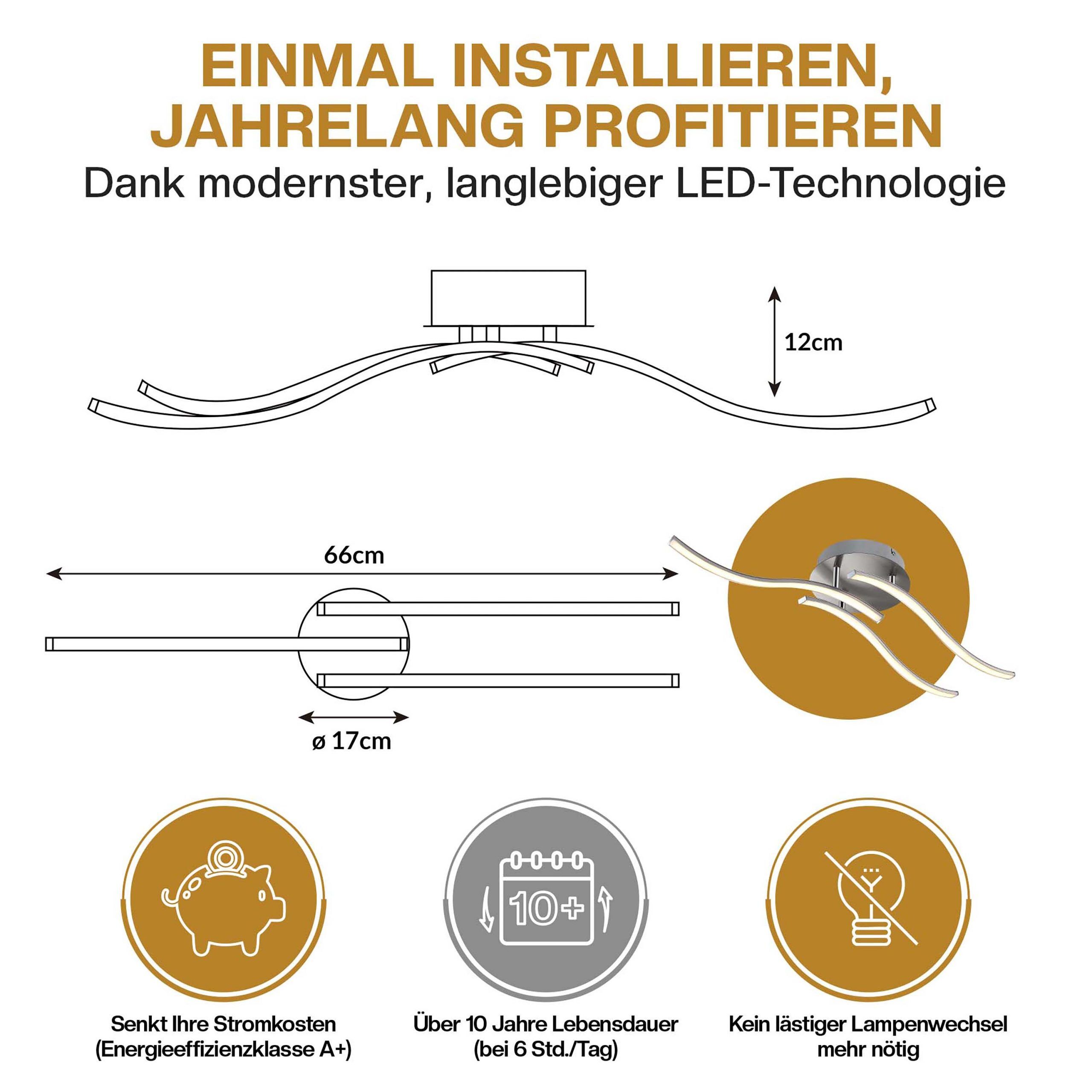 LED Deckenleuchte Tripple bolge 3-flammig