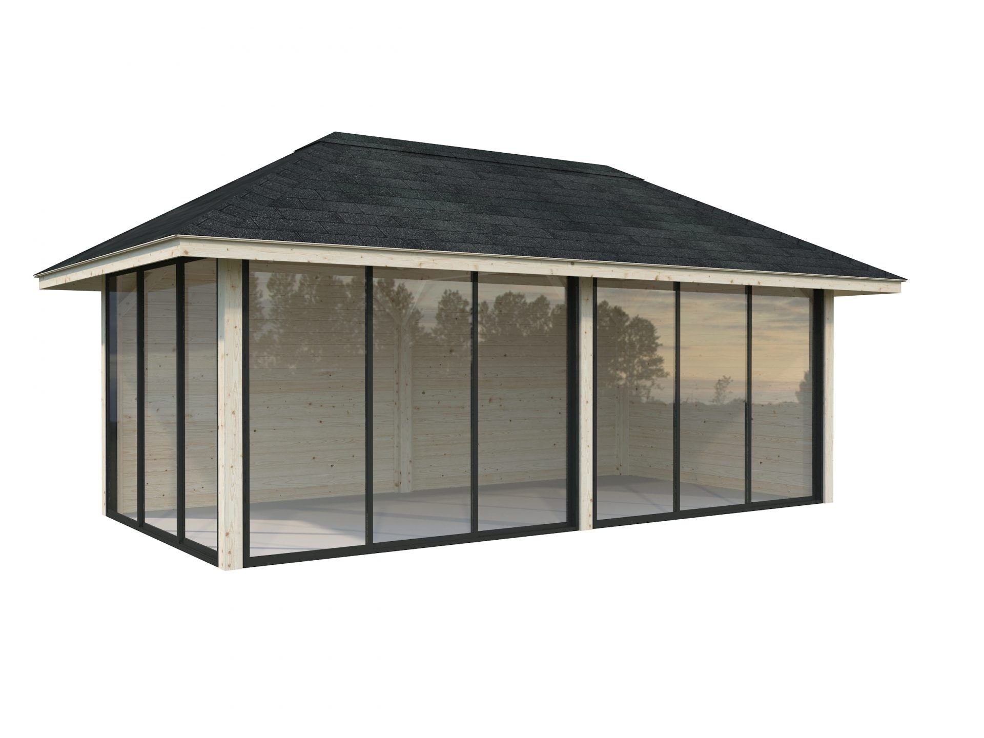 Palmako Pavillon Bianca 16,6 m2 Set 202 Slide