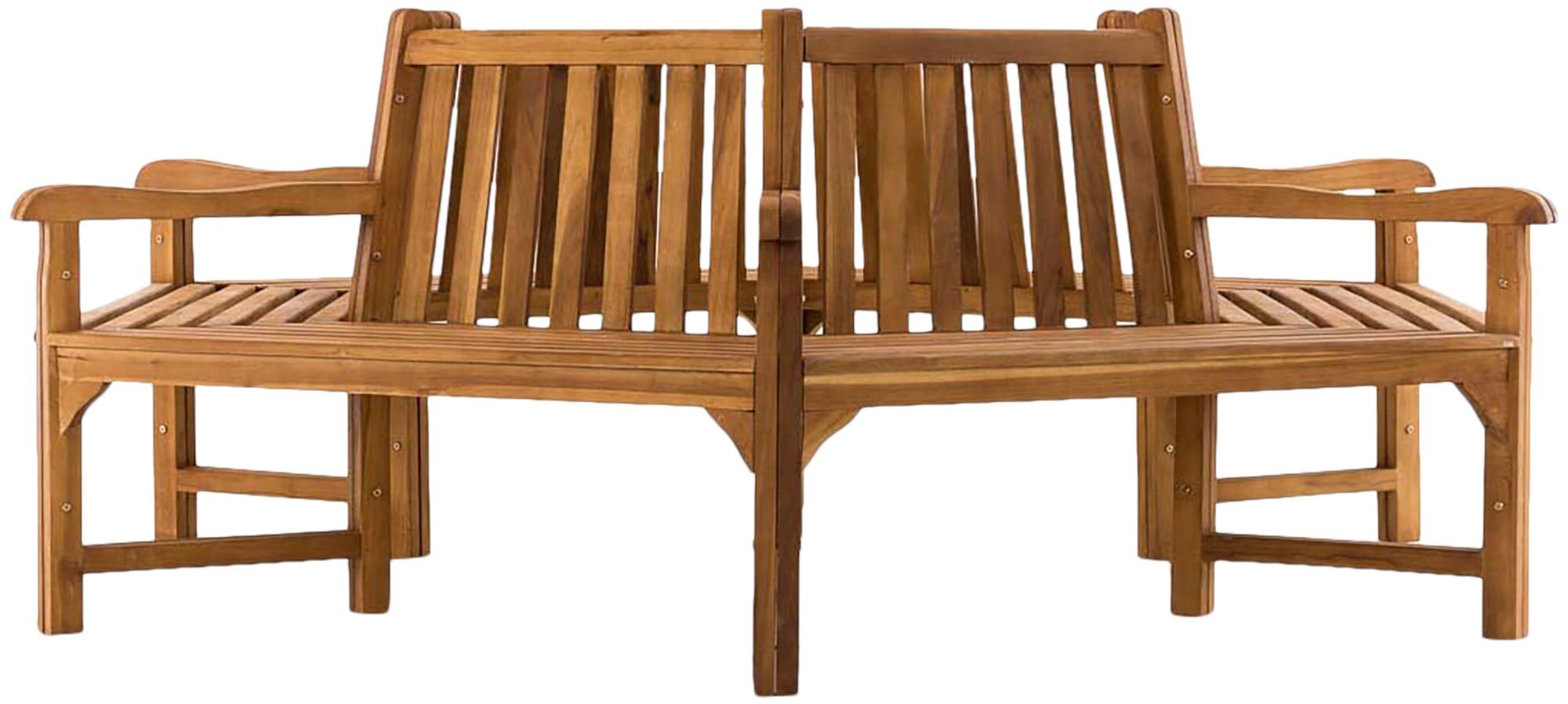 Baumbank Sonja mit Armlehnen 250 cm, teak