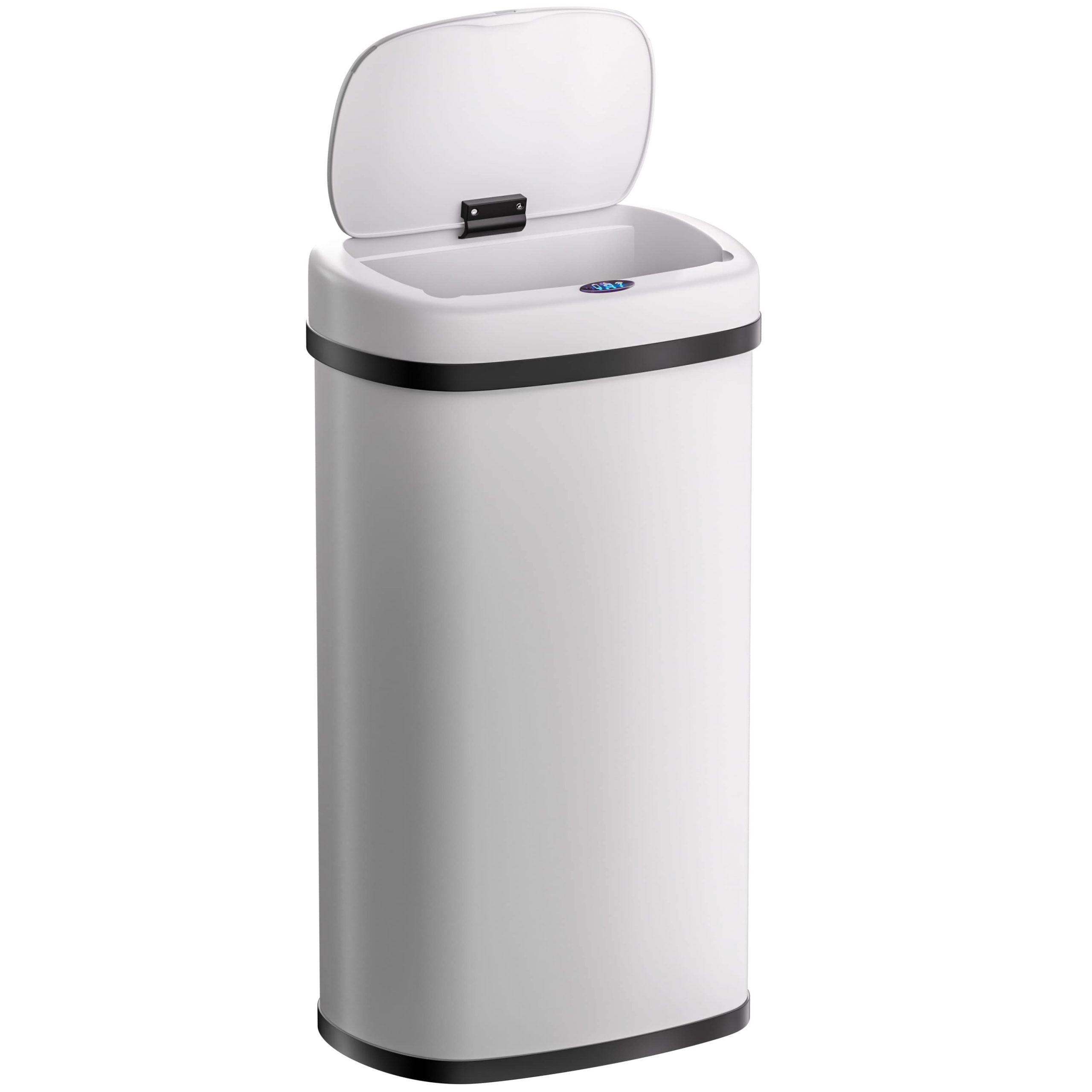 Sensor Mülleimer Edelstahl Weiß 50L