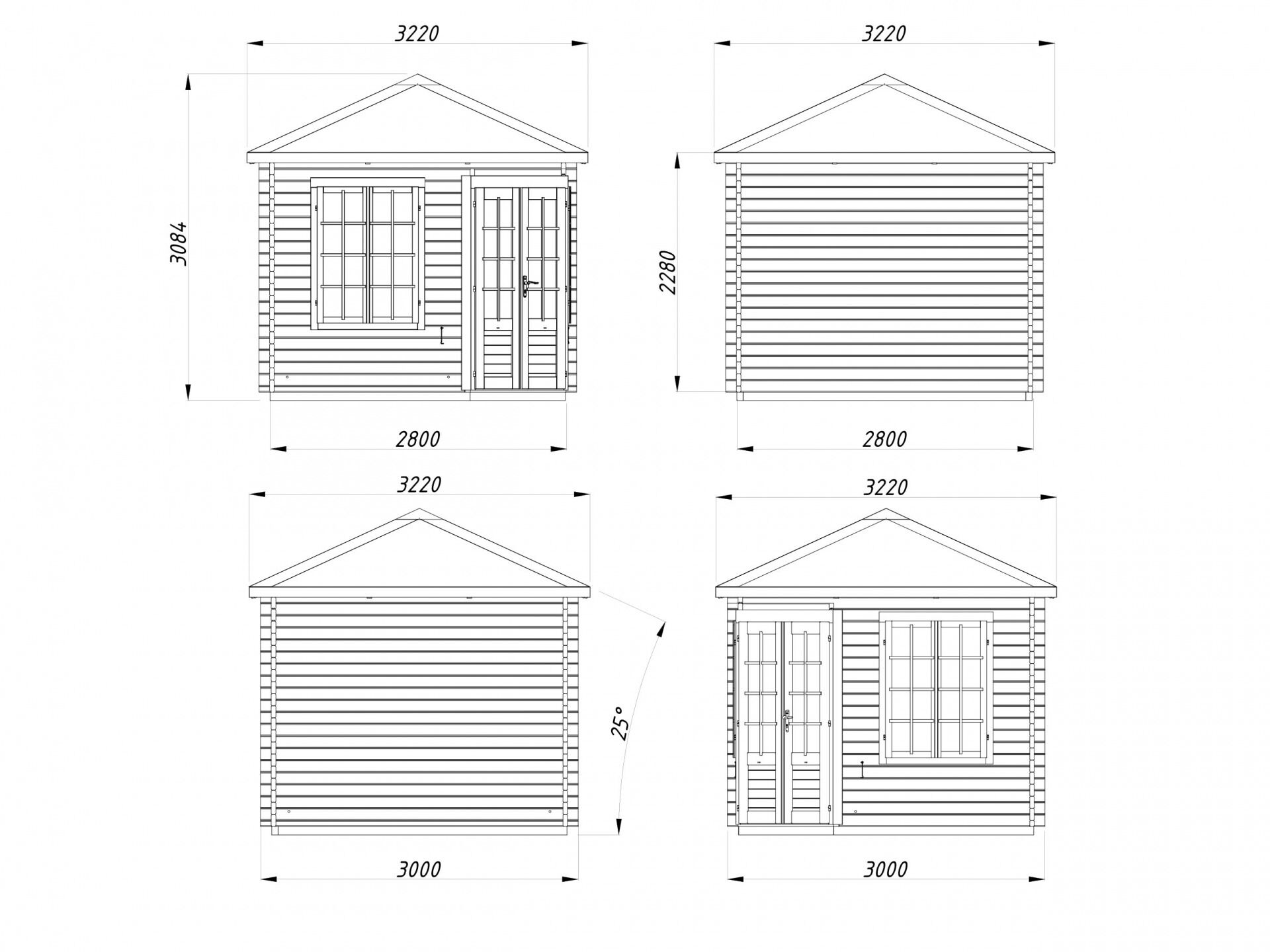 Palmako 5 Eck Gartenhaus Melanie 6,9 m²