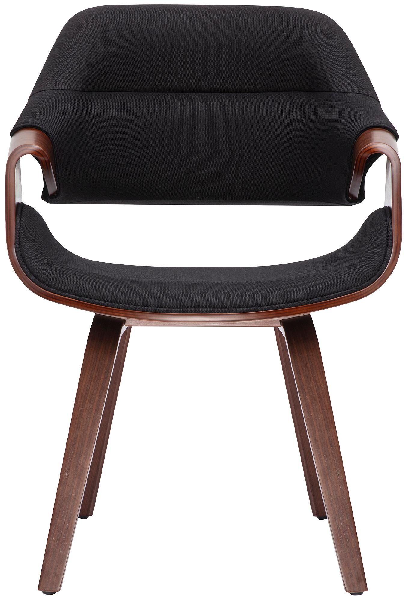 Esszimmerstuhl Maira Stoff, walnuss/schwarz