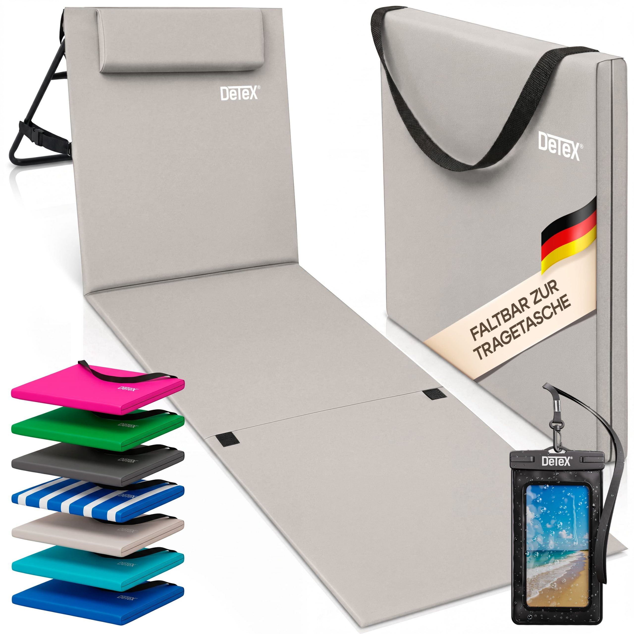 Strandmatte Beige 158x56x46cm gepolstert