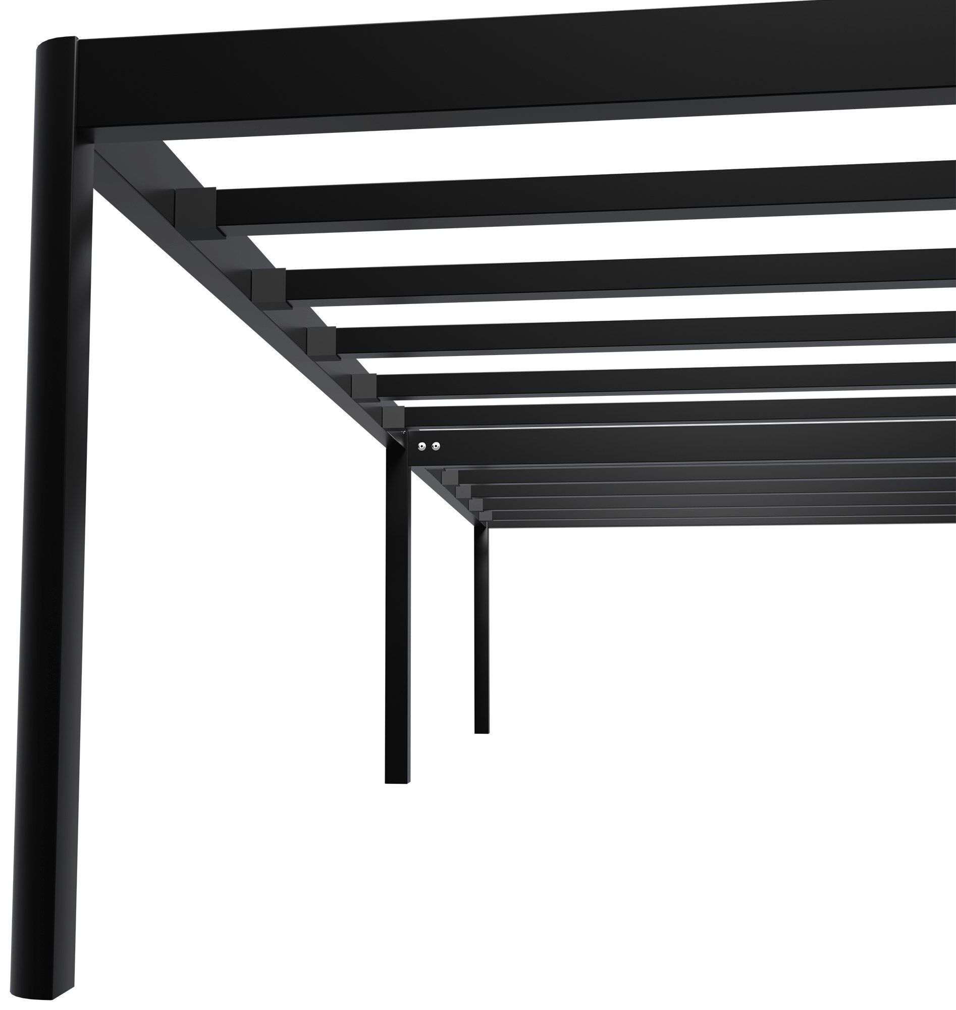 Metallbett Hamlin 200x180x41 cm, schwarz