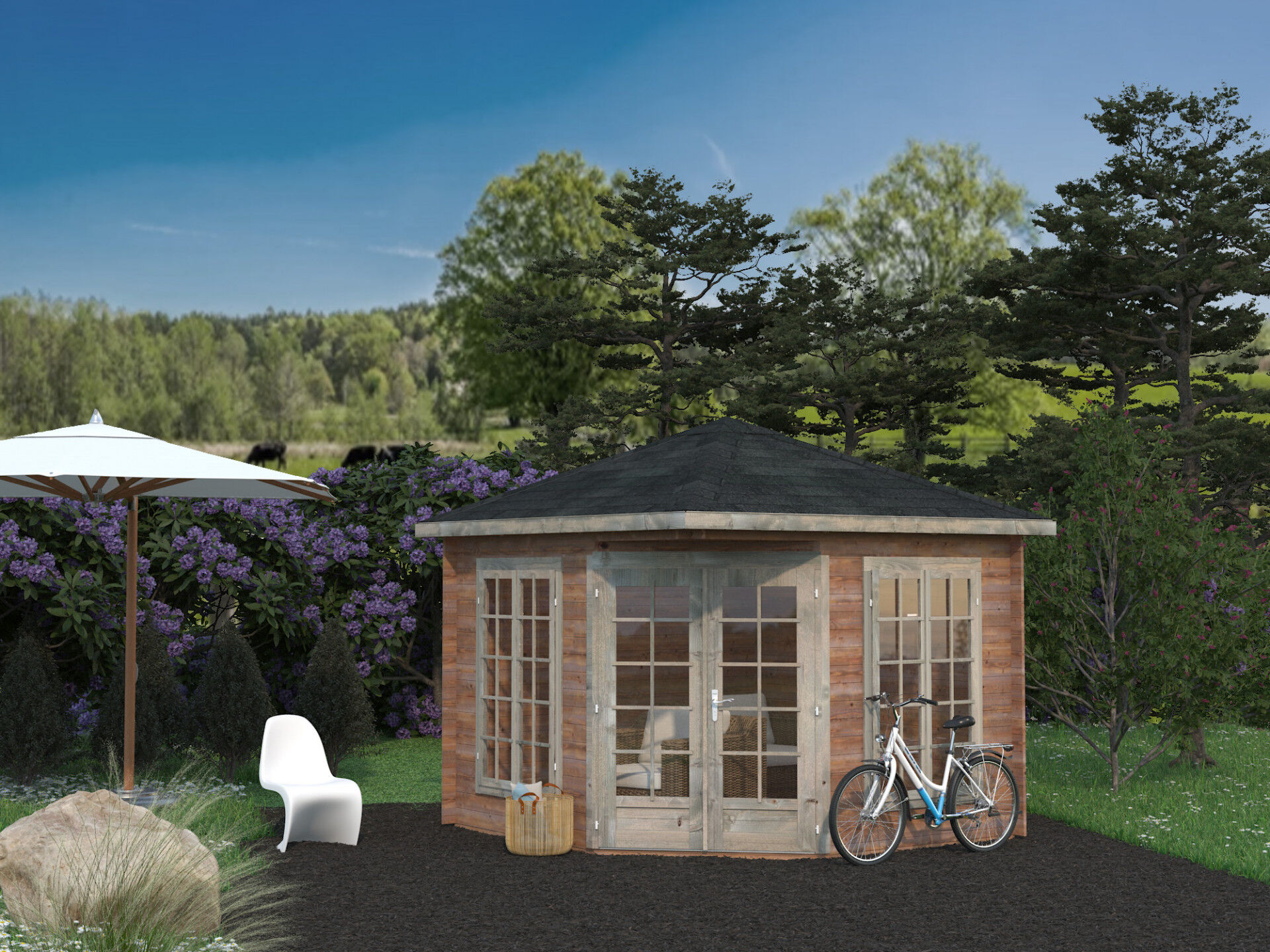 Palmako 5 Eck Gartenhaus Melanie 7,0 m²