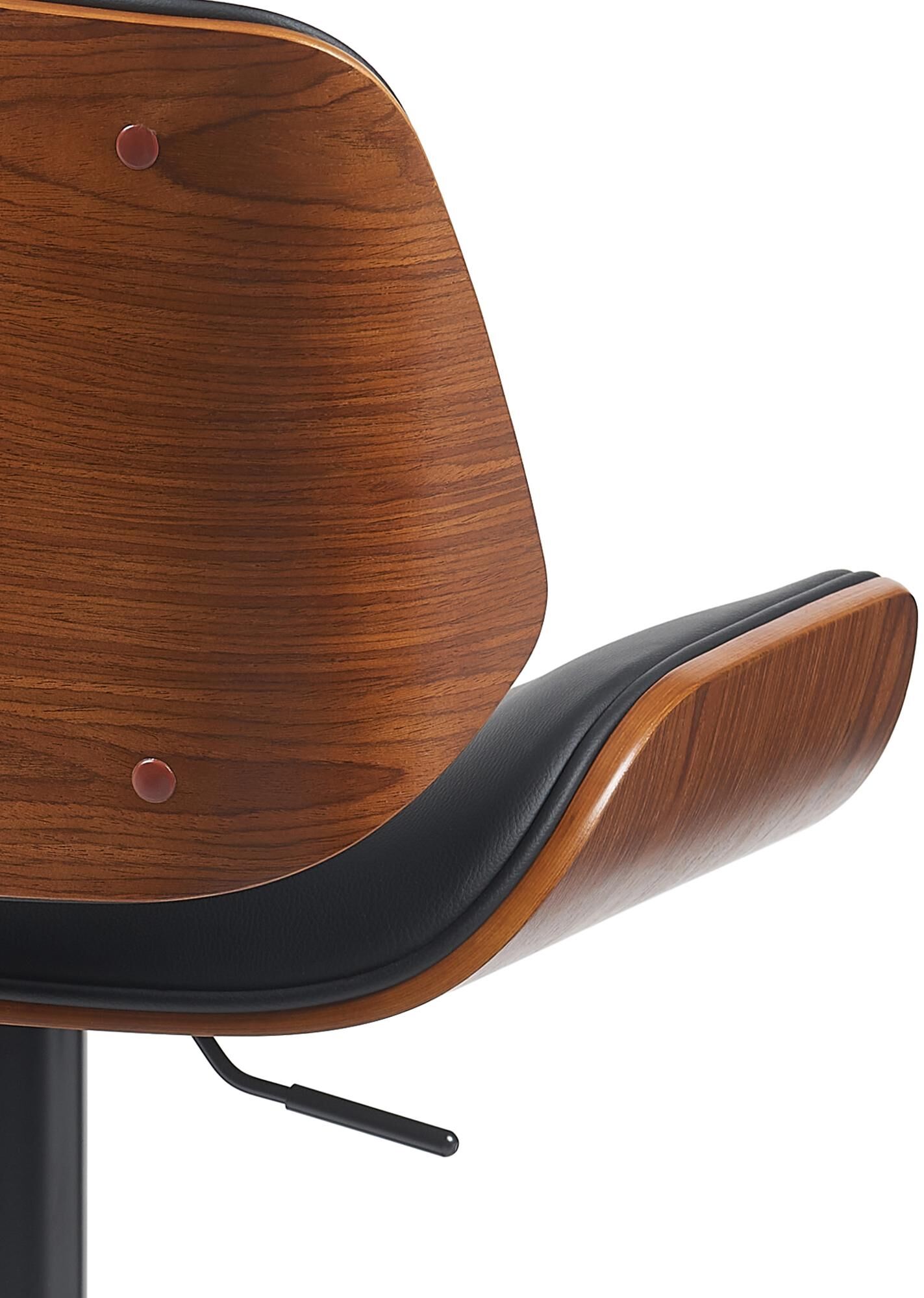 Barhocker Beverley B Kunstleder, walnuss/schwarz