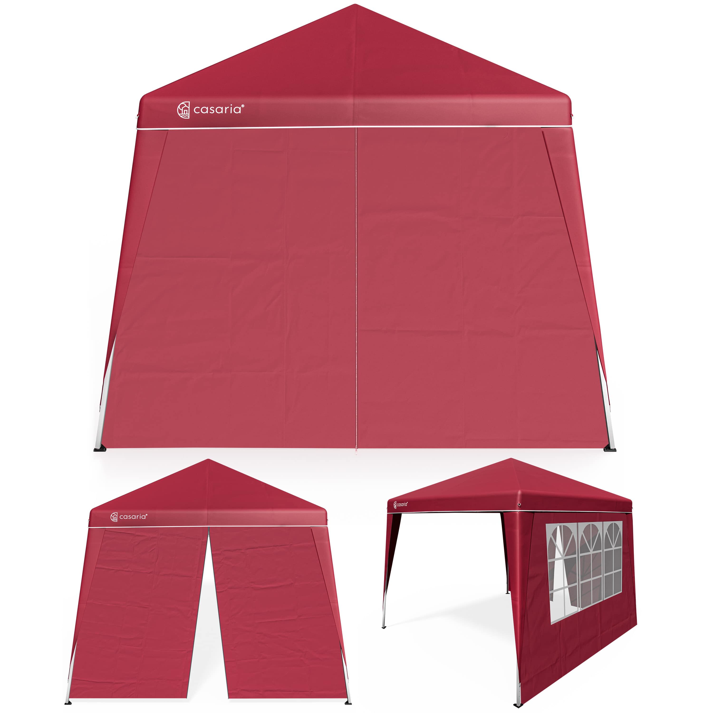 Faltpavillon Capri Rot 3x3m inkl 2 Seitenwänden UV-Schutz 50+