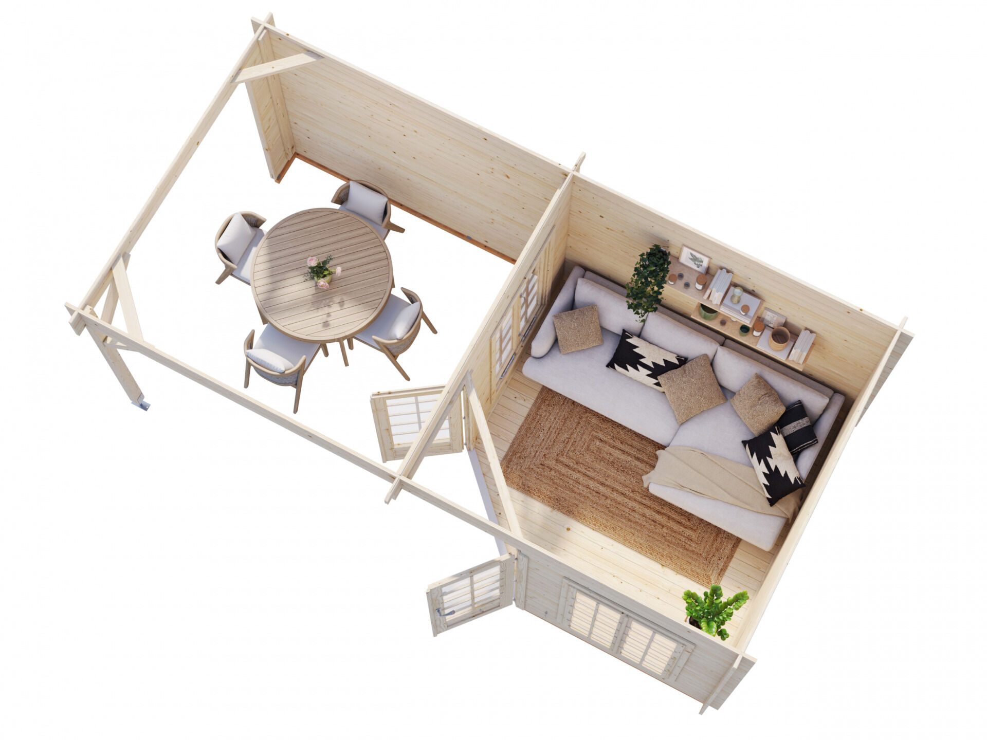Palmako 5 Eck Gartenhaus Melanie 7,0+8,1 m²