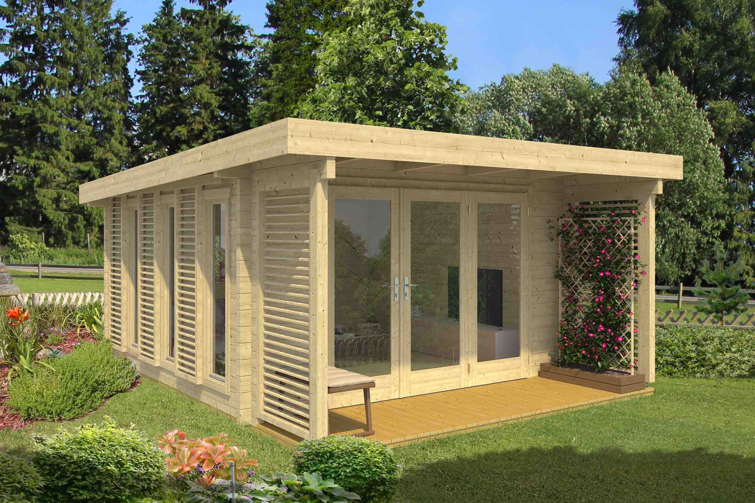 Lasita Maja Wochenendhaus Exeter 2, Dachrinne Zink