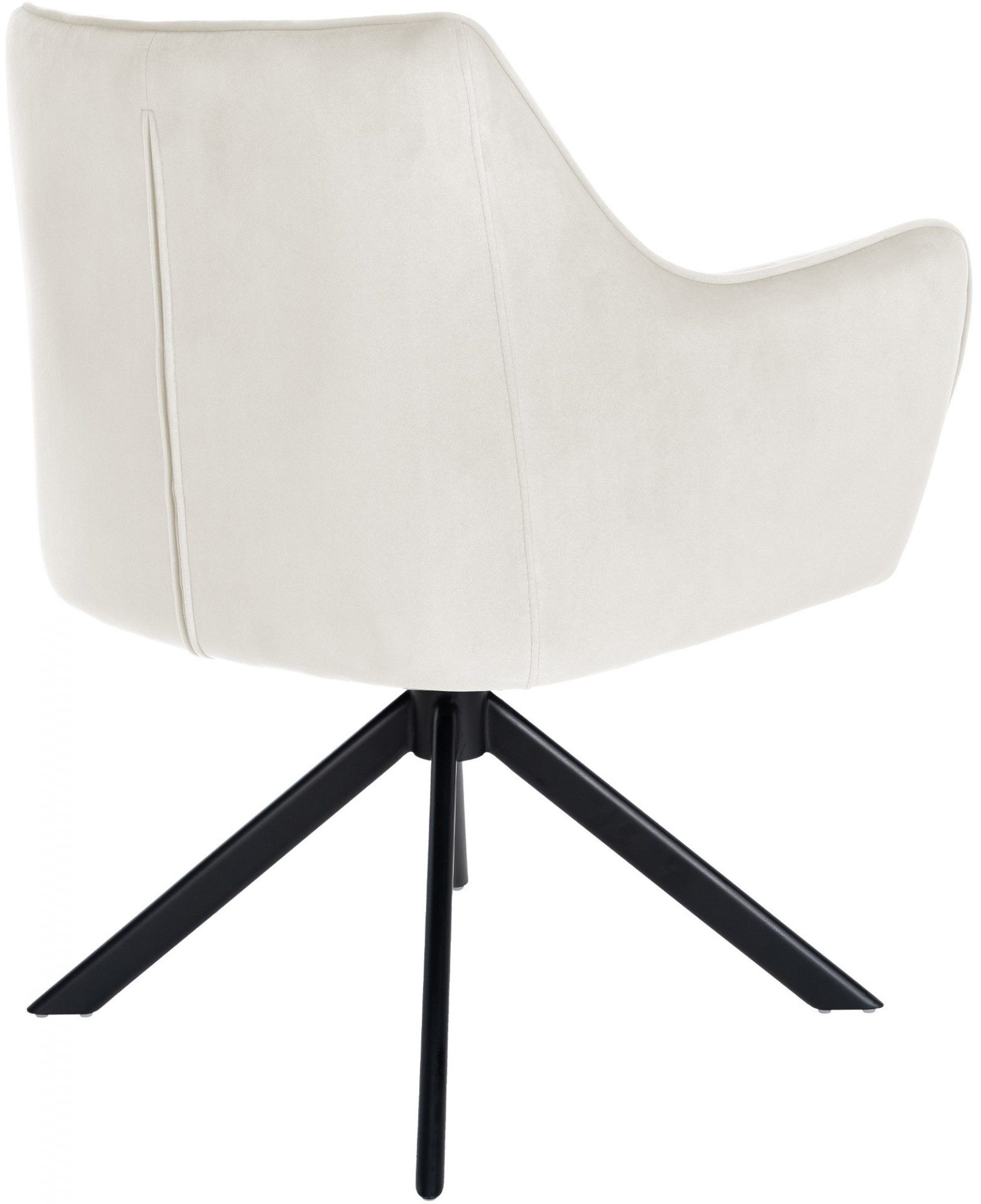 Esszimmerstuhl Swing Samt schwarz, creme