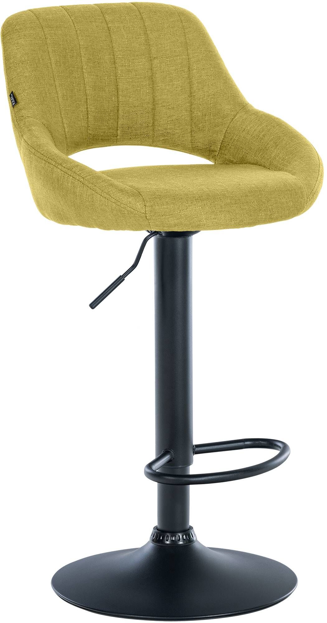 Barhocker Milet Stoff schwarz, grün