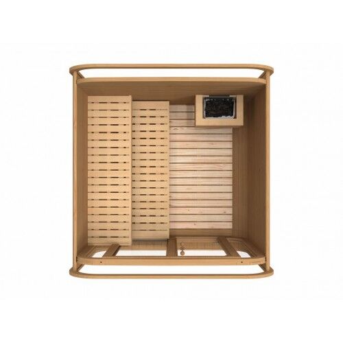 Fasssauna Premium Quadro 2.3x2.3 Ansicht von oben